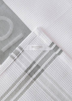 Delicious two-tone cotton kitchen towels — Grey 2