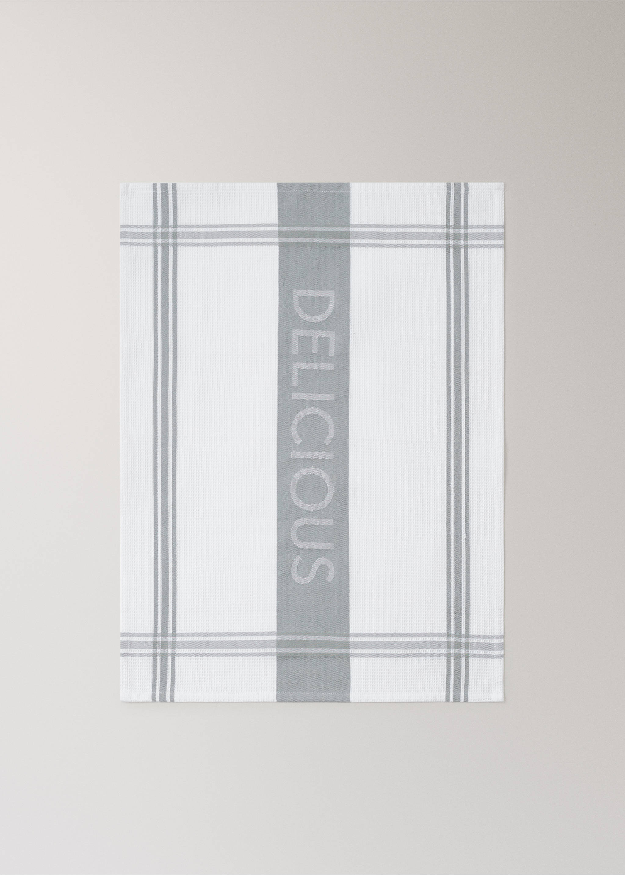 Zweifarbige Baumwoll-Küchentücher delicious - Detail des Artikels 2, Grau. Ref: 17024138-00.
