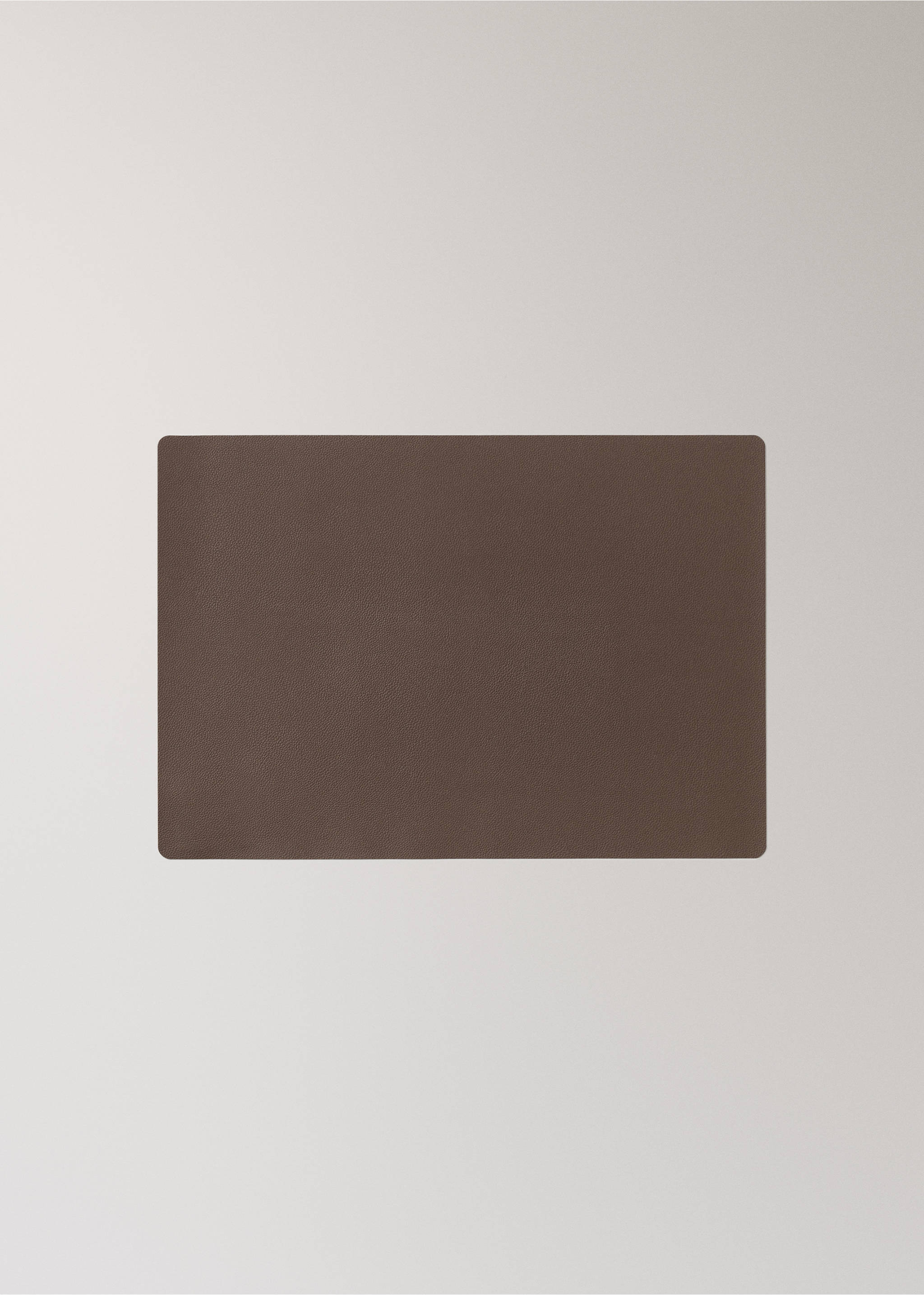 Rectangular faux leather table mat - Article without model, Light/Pastel Brown. Ref: 17024139-00.