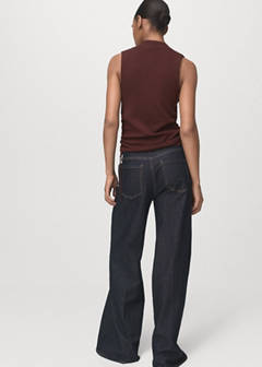 Ruched knitted top — Brown 3