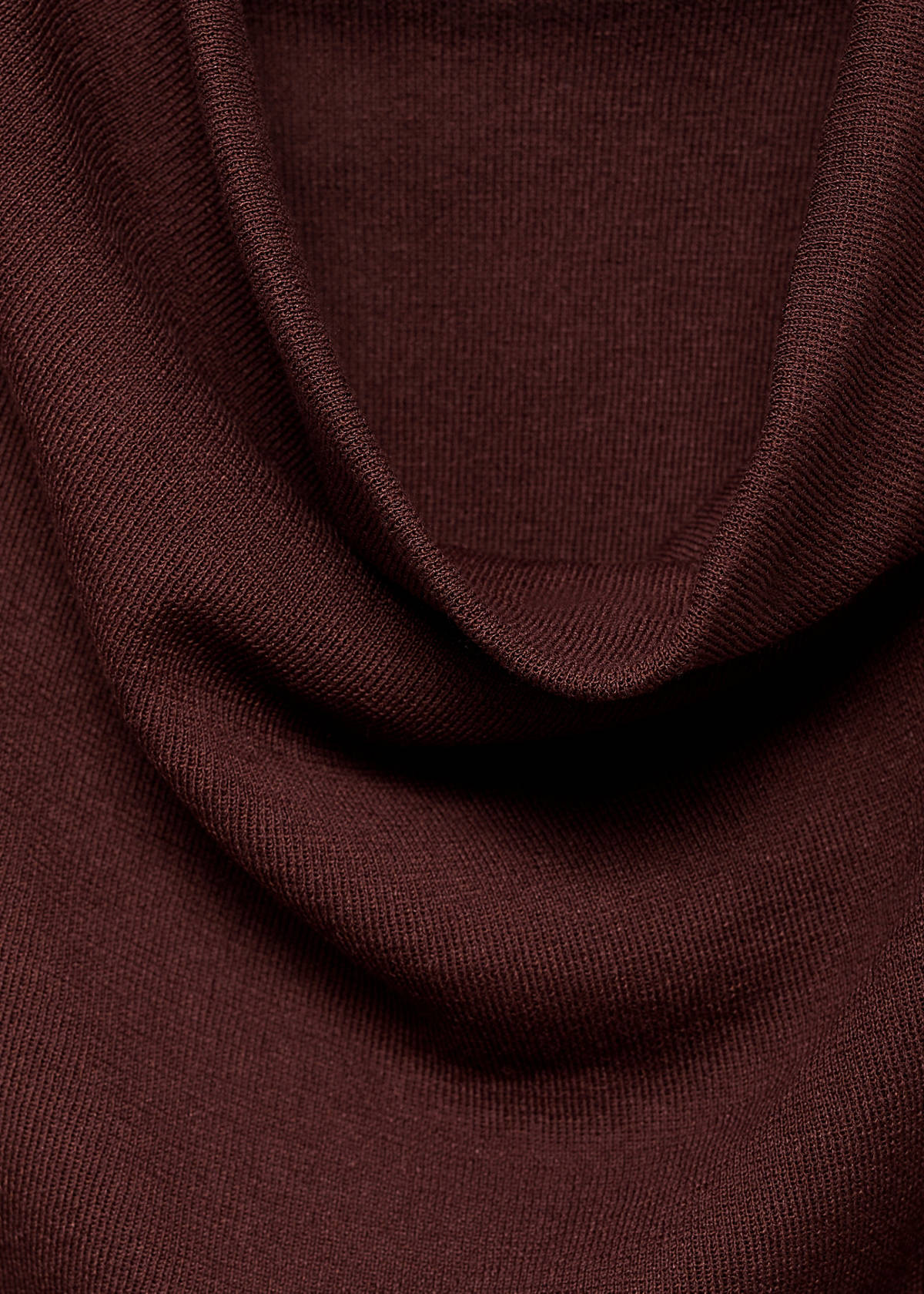 Ruched knitted top — Brown