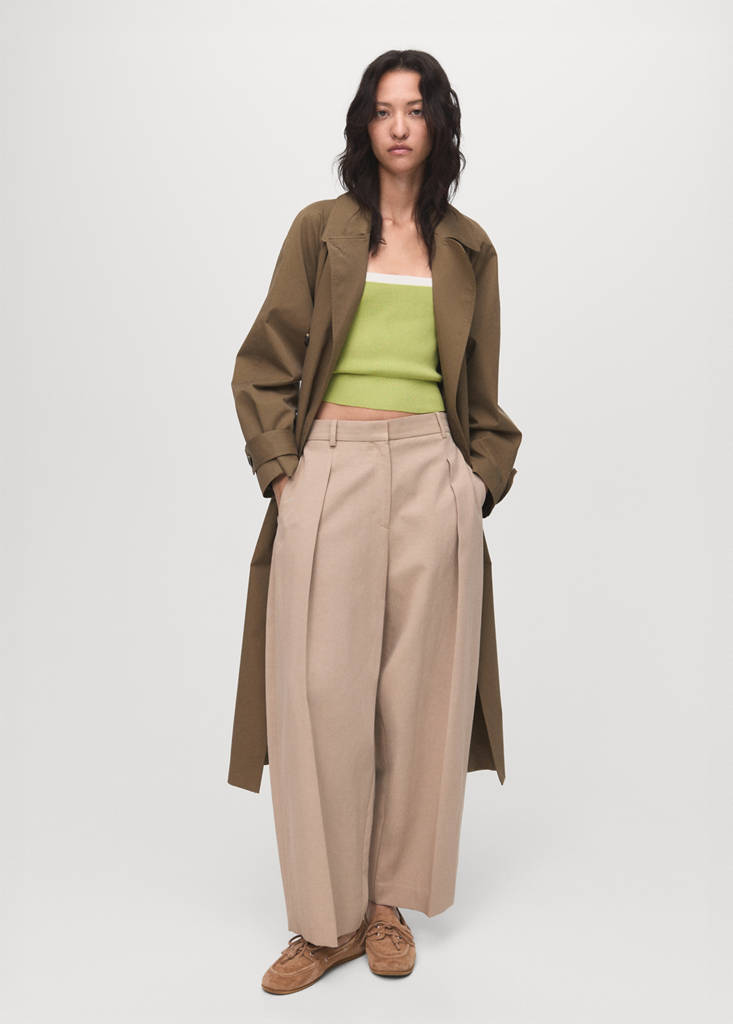 Knitted top with crossed back — Pastel Green