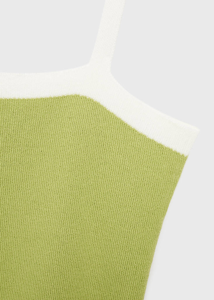 Knitted top with crossed back — Pastel Green