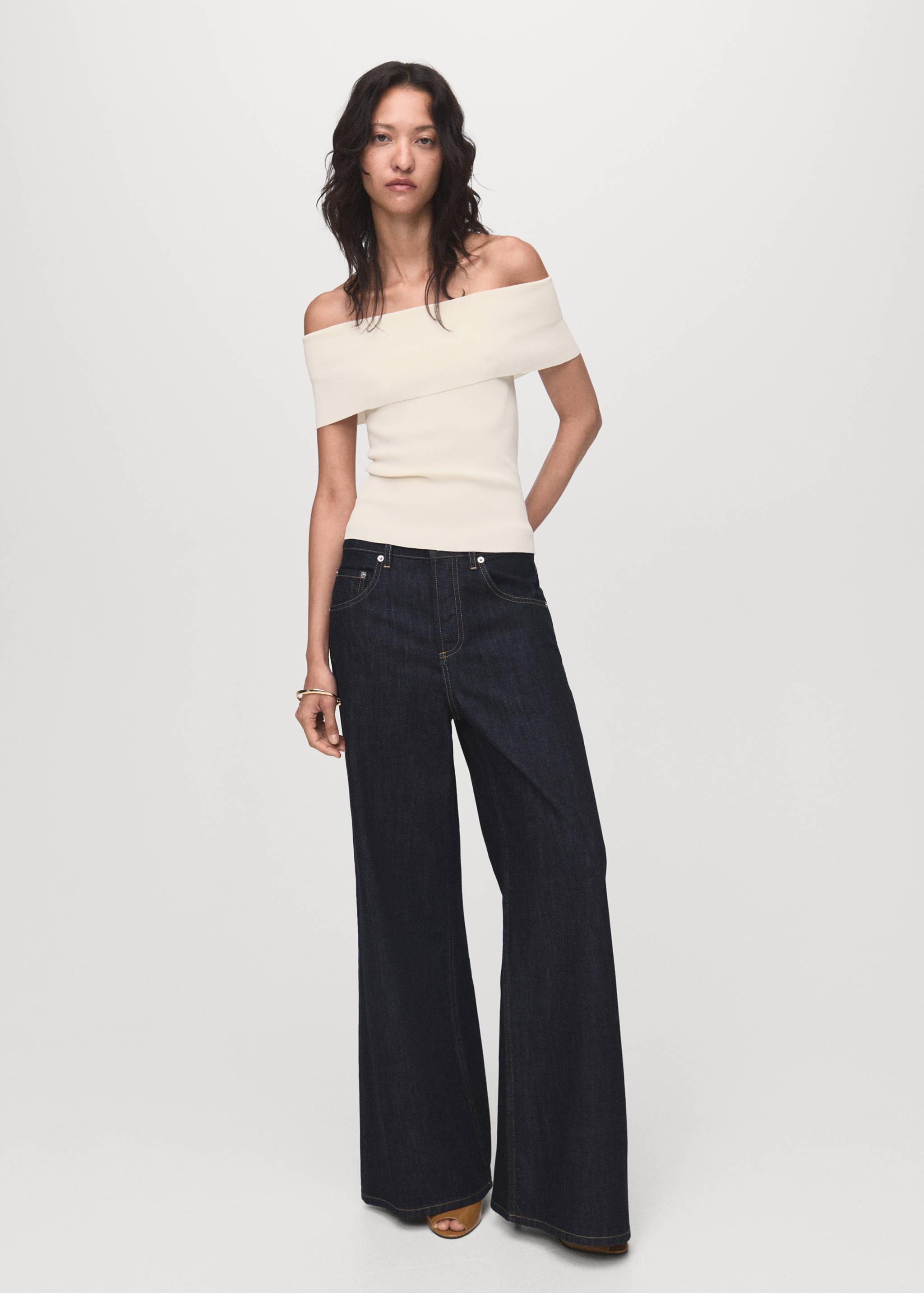 Strapless knitted top - General plane