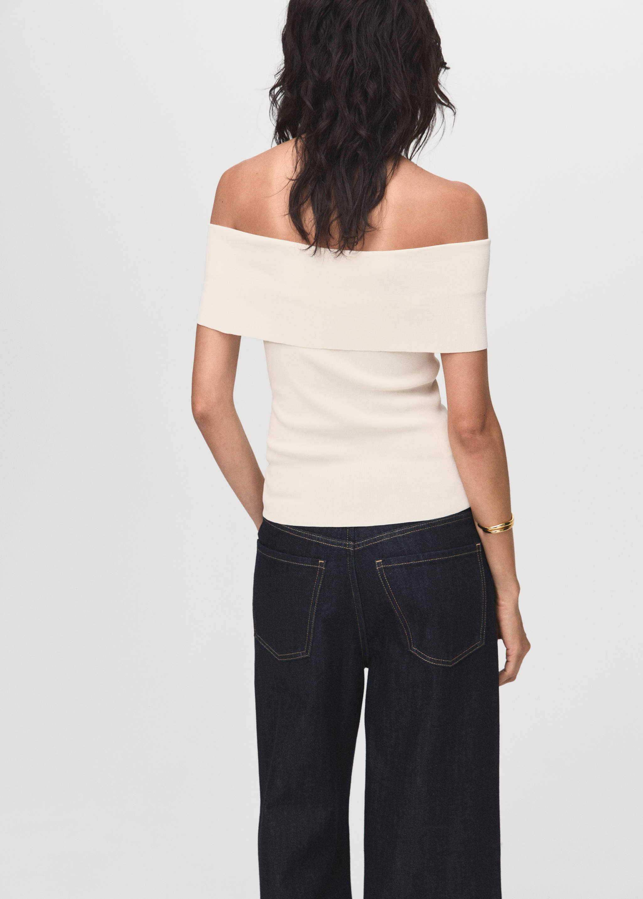 Strapless knitted top - Reverse of the article