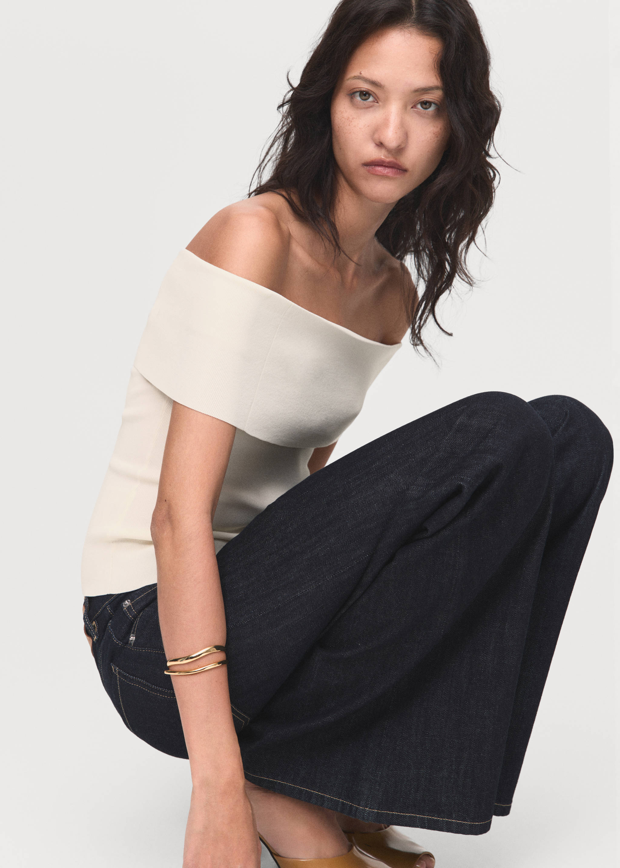 Strapless knitted top - Details of the article 2