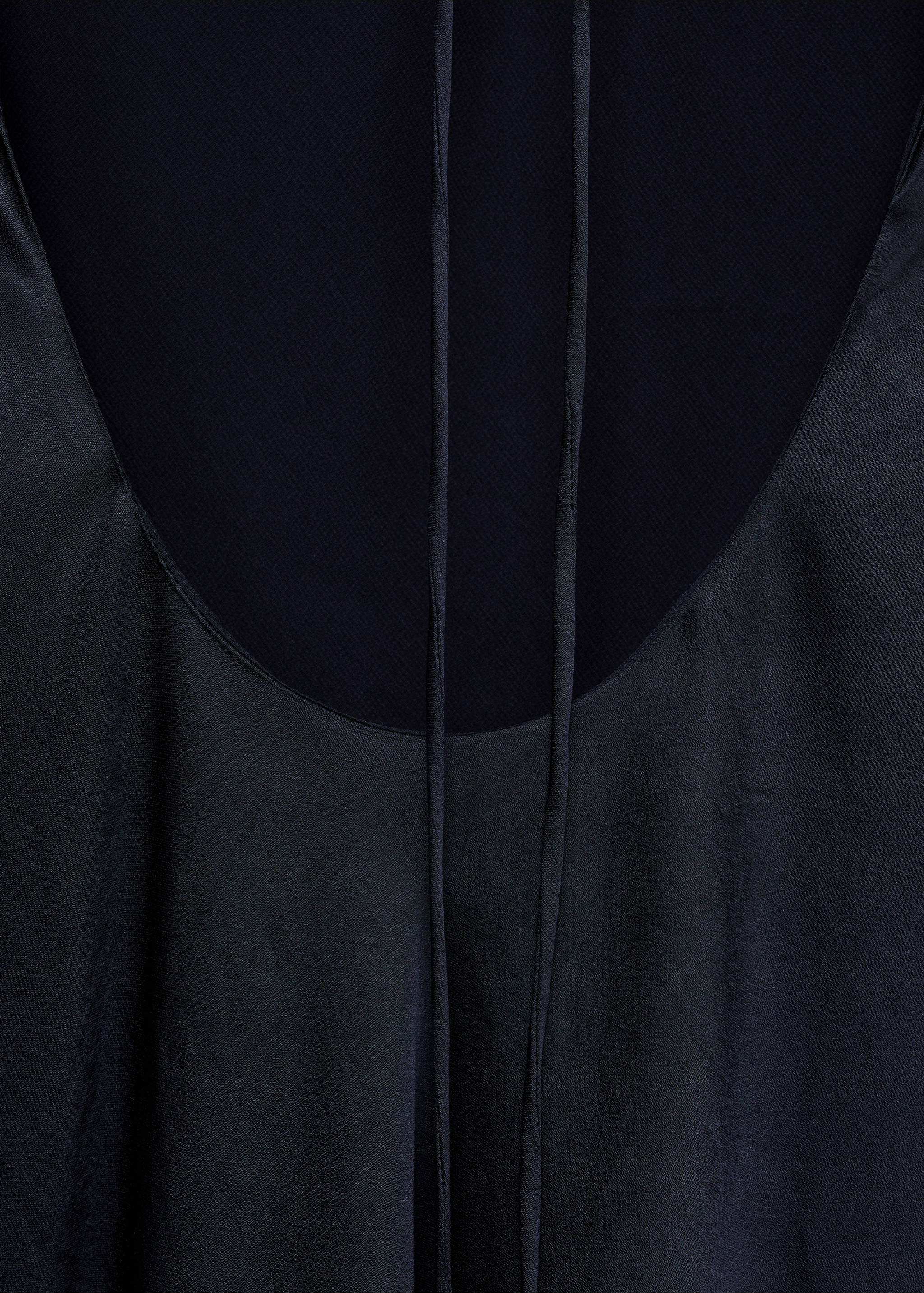 Асимметричный топ с атласным блеском - Деталь изделия 0, Глубокий темно-синий. Ref: 17024148-00.