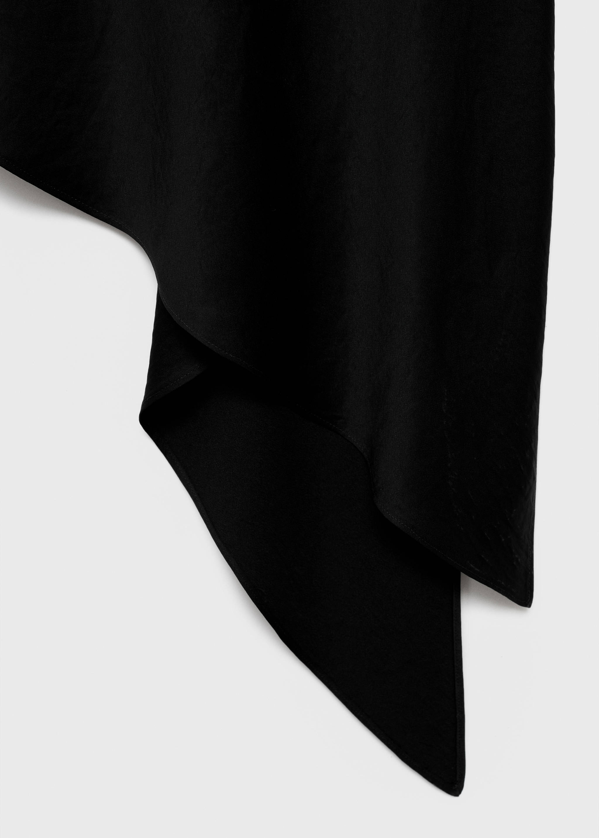 不对称缎面上衣 - null