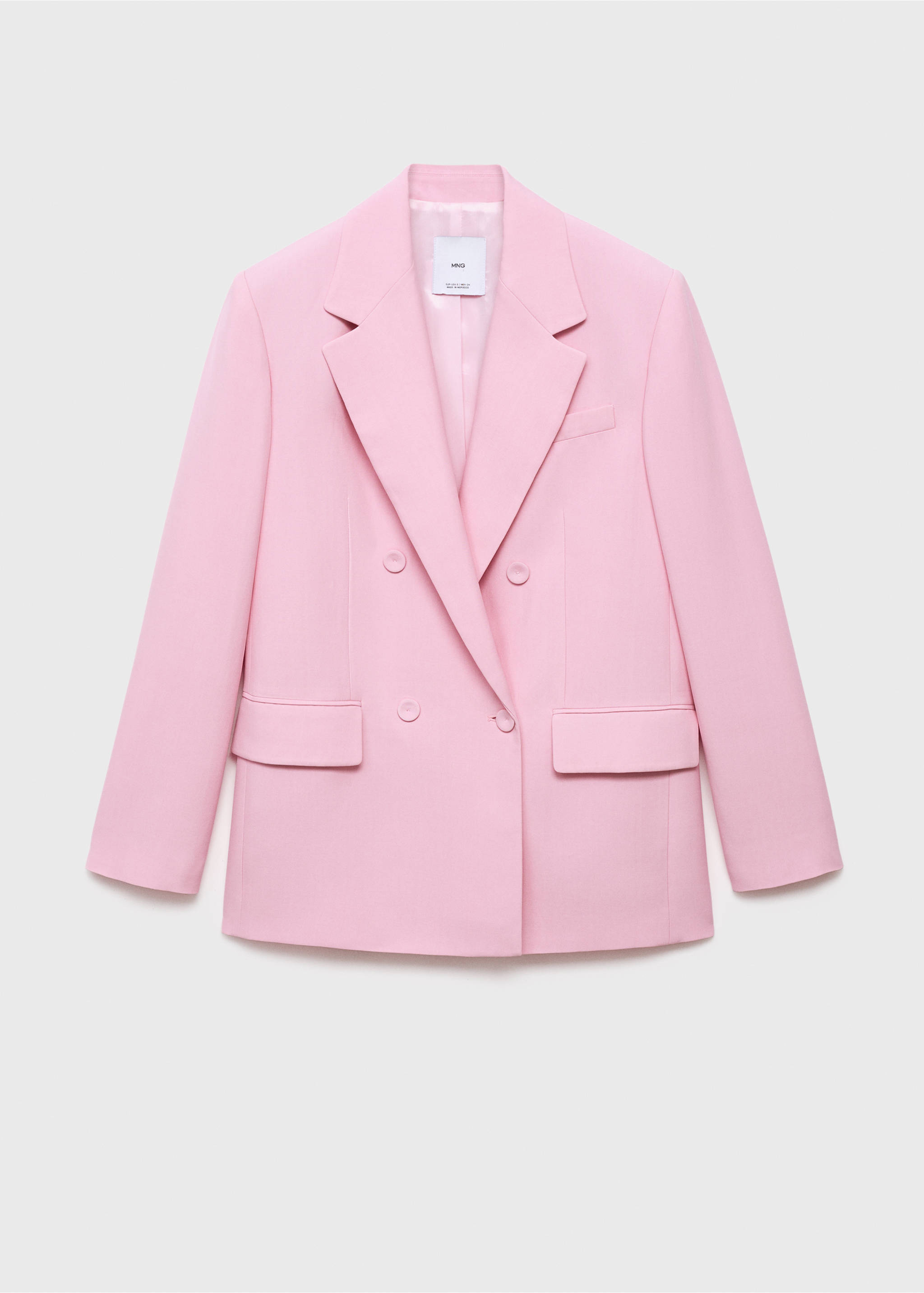Blazer costume double boutonnage - Article sans modèle, Rose. Ref: 17024149-00.