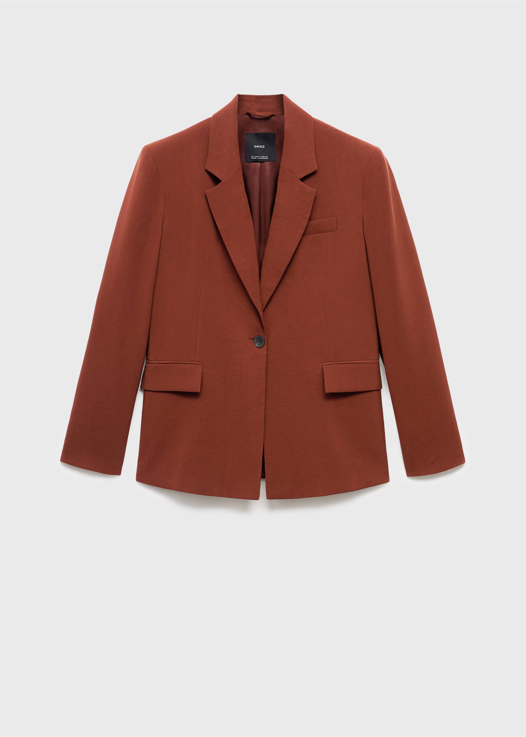 Blazer de costume modal - Article sans modèle, Orange brûlé. Ref: 17024150-00.