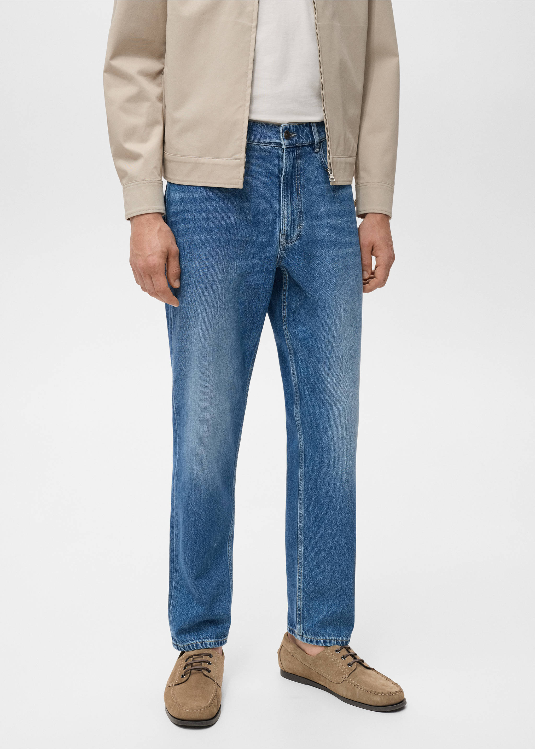 Jean Lori tapered-fit - Plan moyen, Bleu foncé. Ref: 17024417-00.