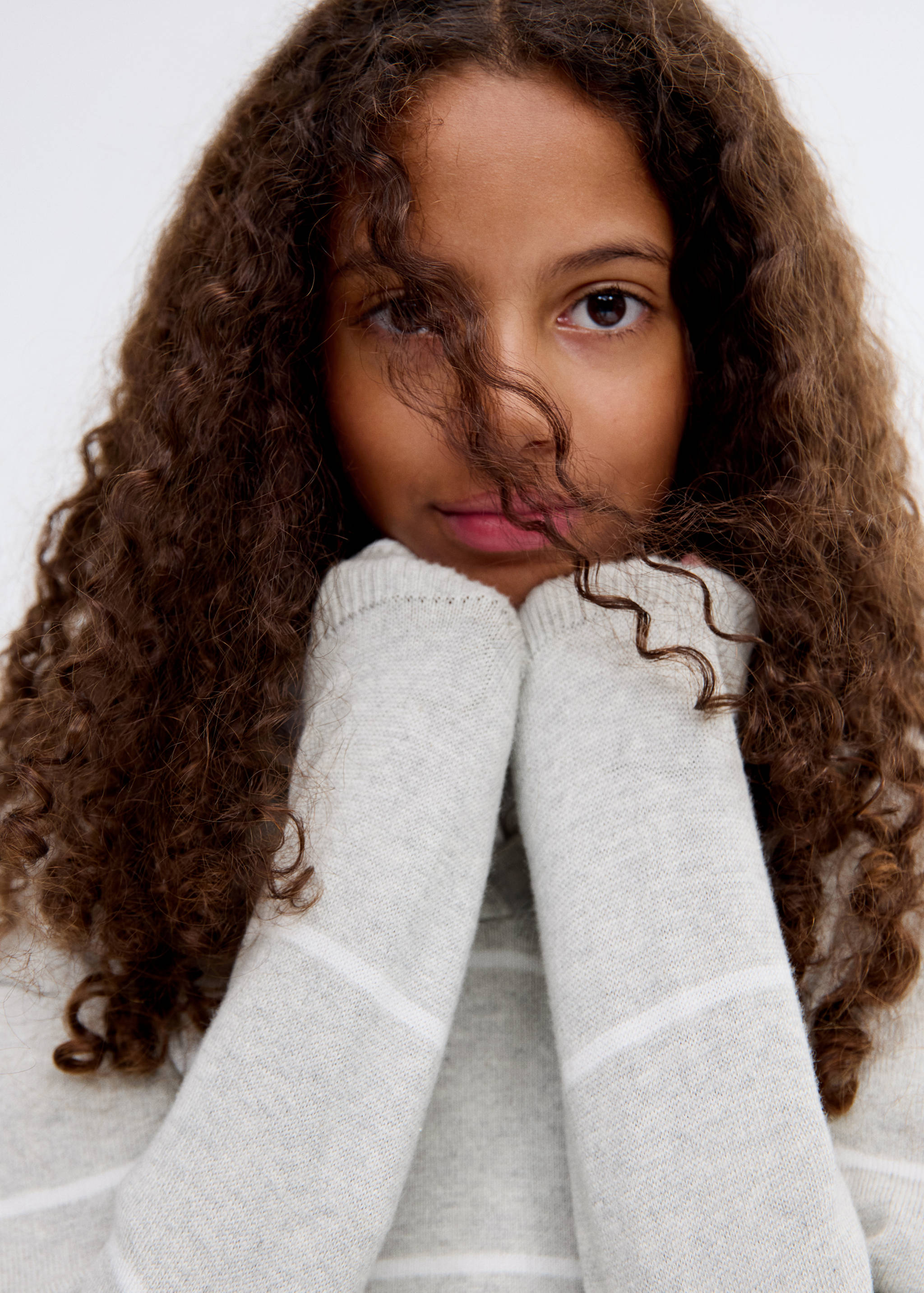 Striped polo-neck sweater - Details of the article 1