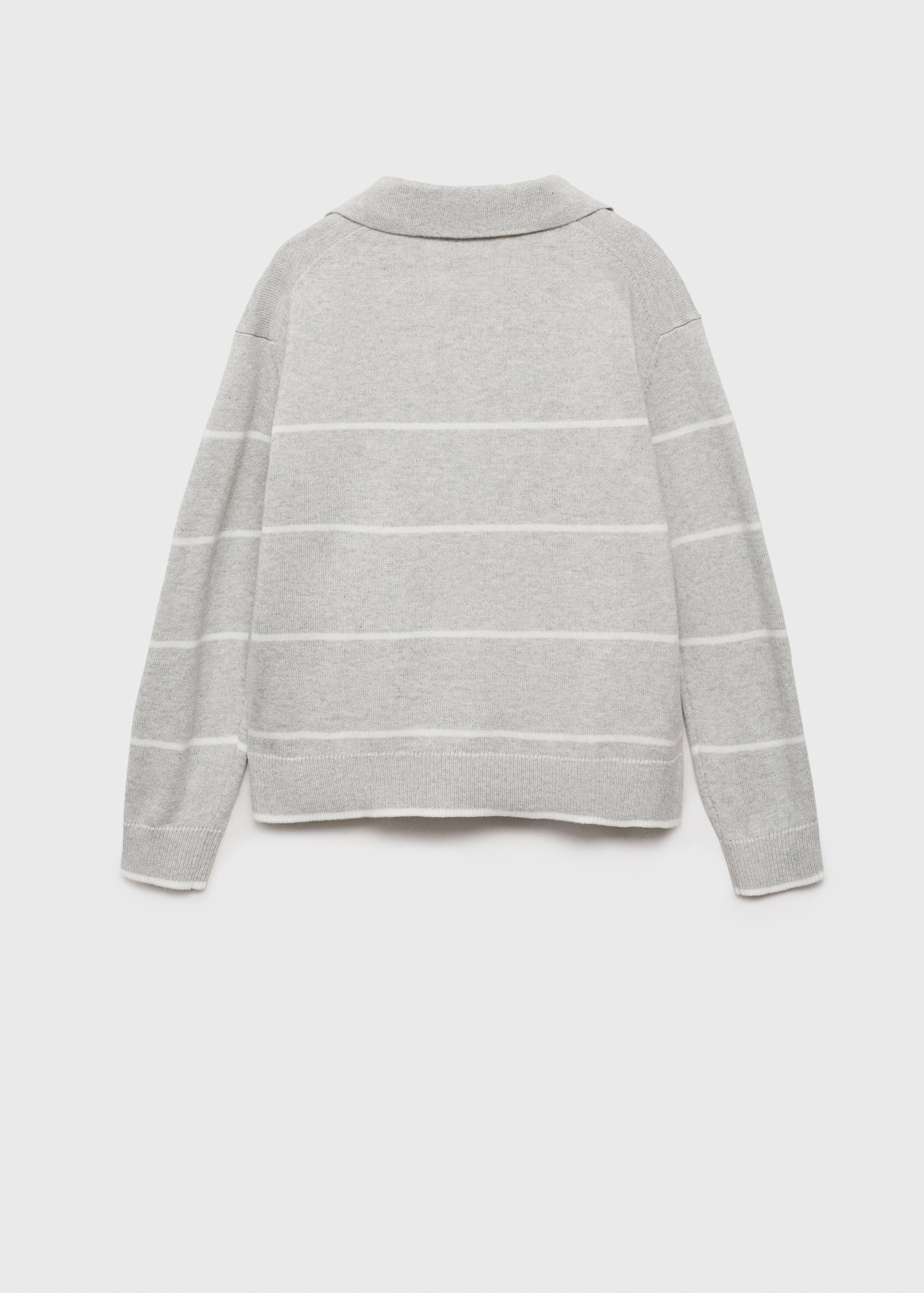 Striped polo-neck sweater - Reverse of the article
