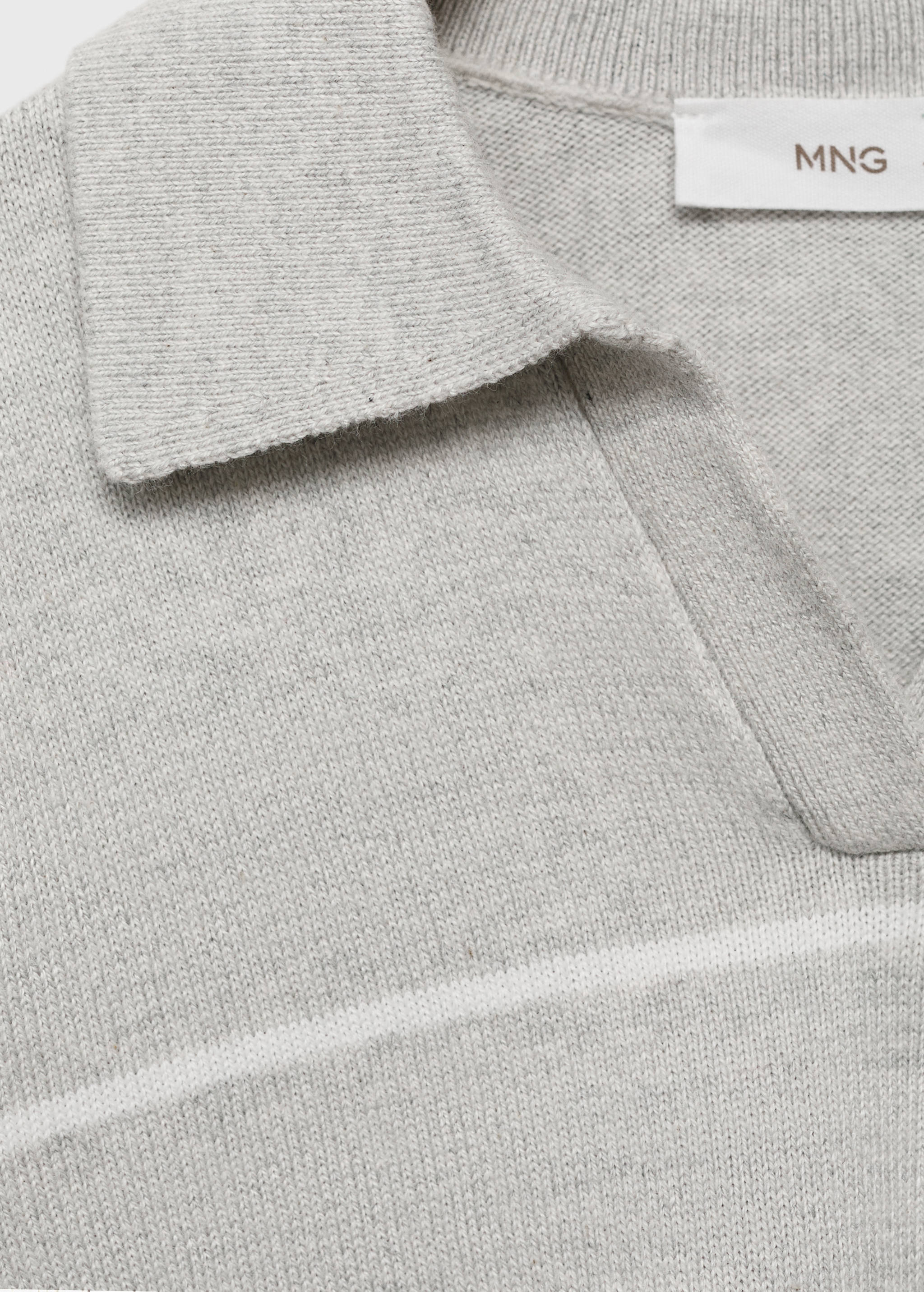 Striped polo-neck sweater - Details of the article 8