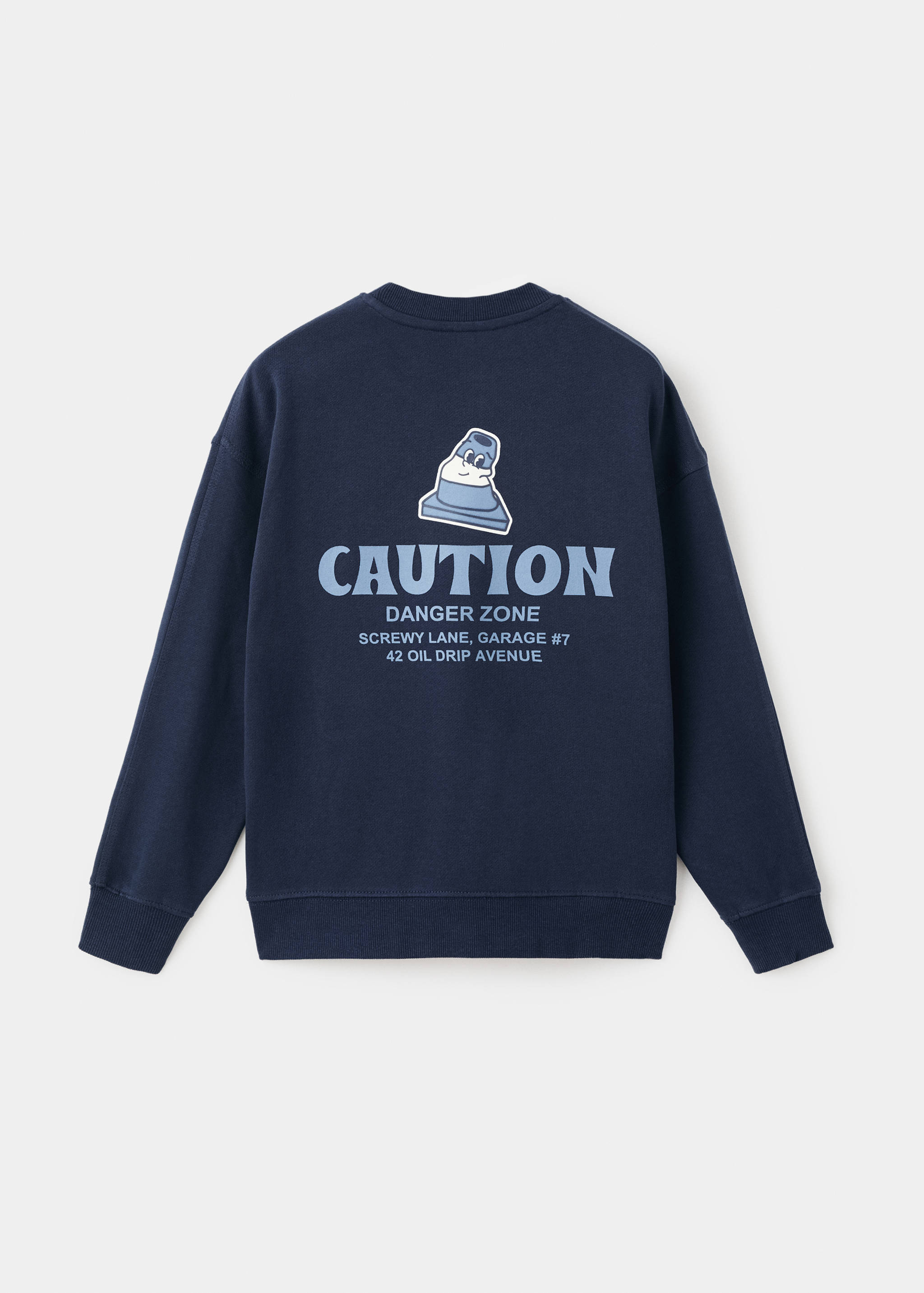 Printed cotton sweatshirt - Reverse of the article