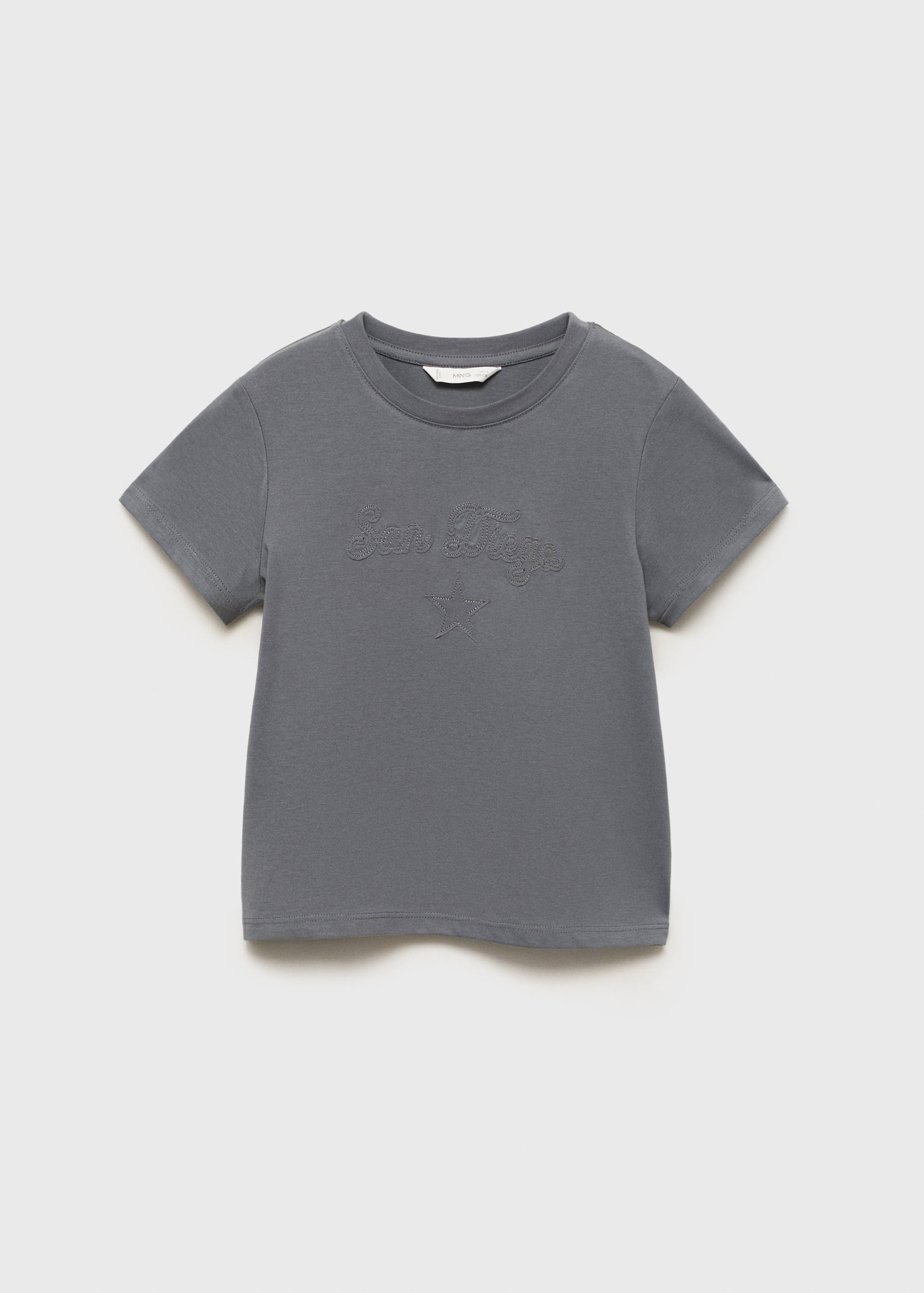 Geborduurd katoenen T-shirt - Artikel zonder model