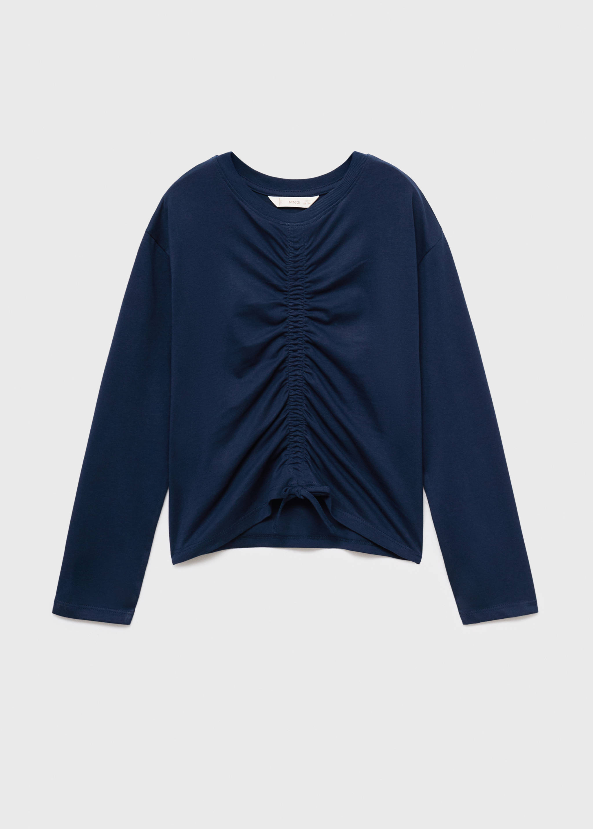 Gathered cotton t-shirt - Article without model