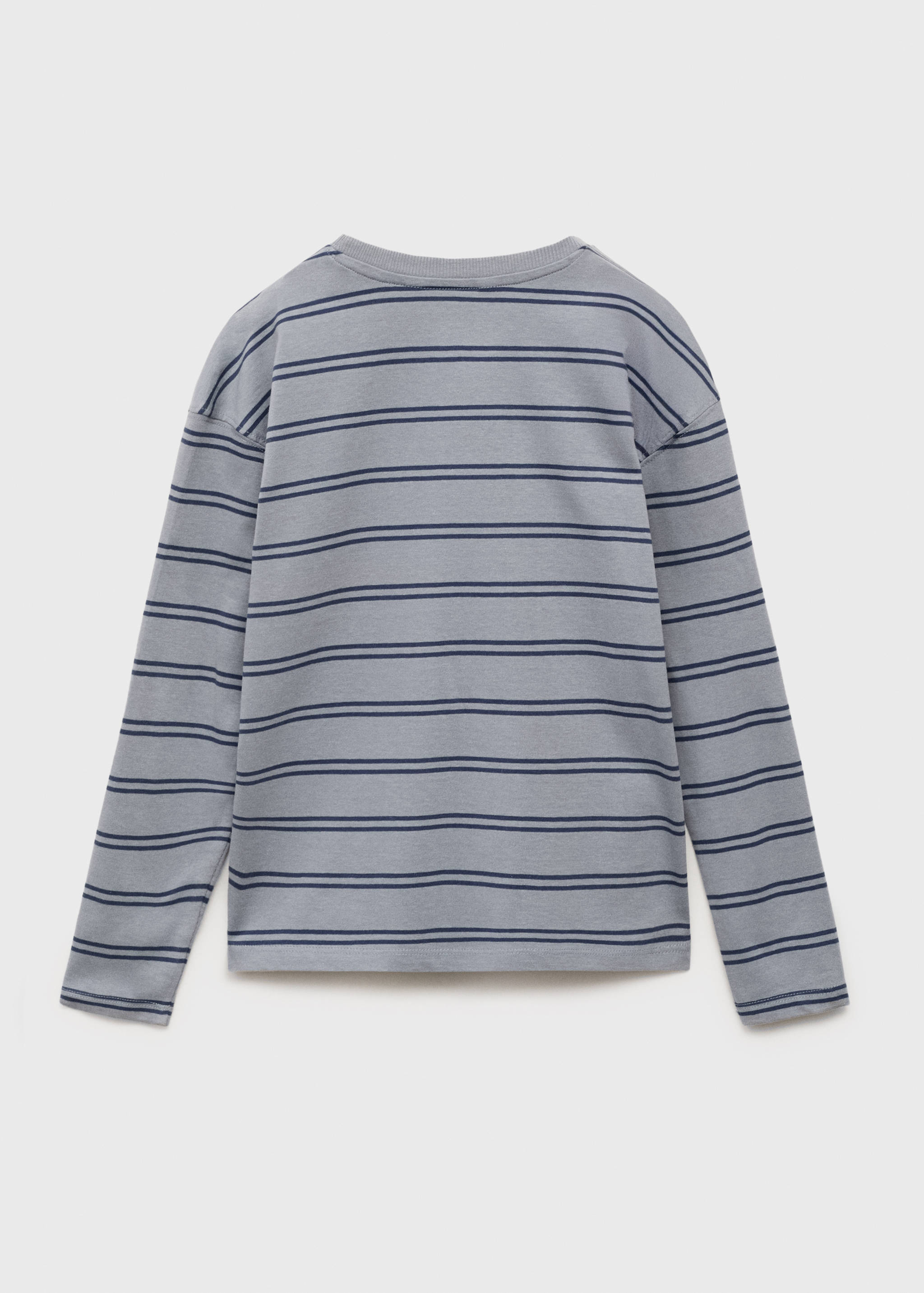 Chest-pocket striped T-shirt - Reverse of the article