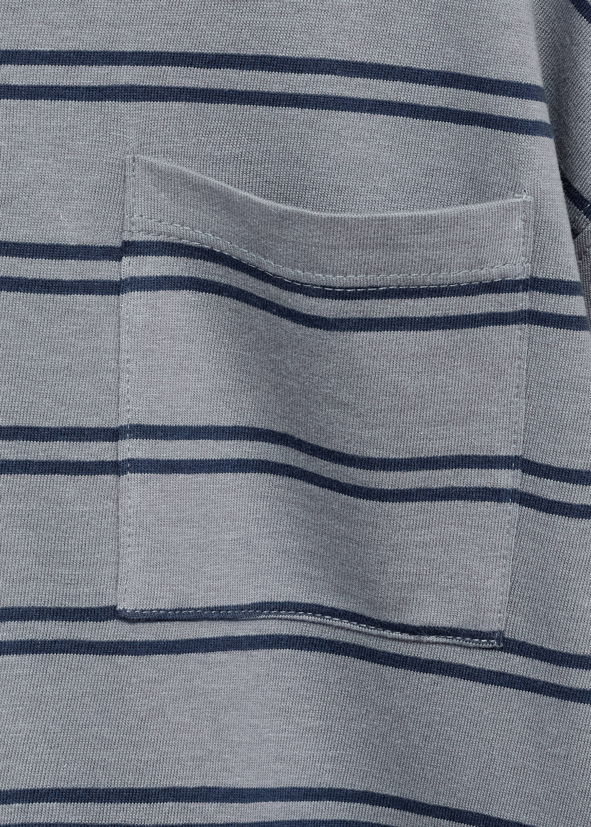 Chest-pocket striped T-shirt - Details of the article 8