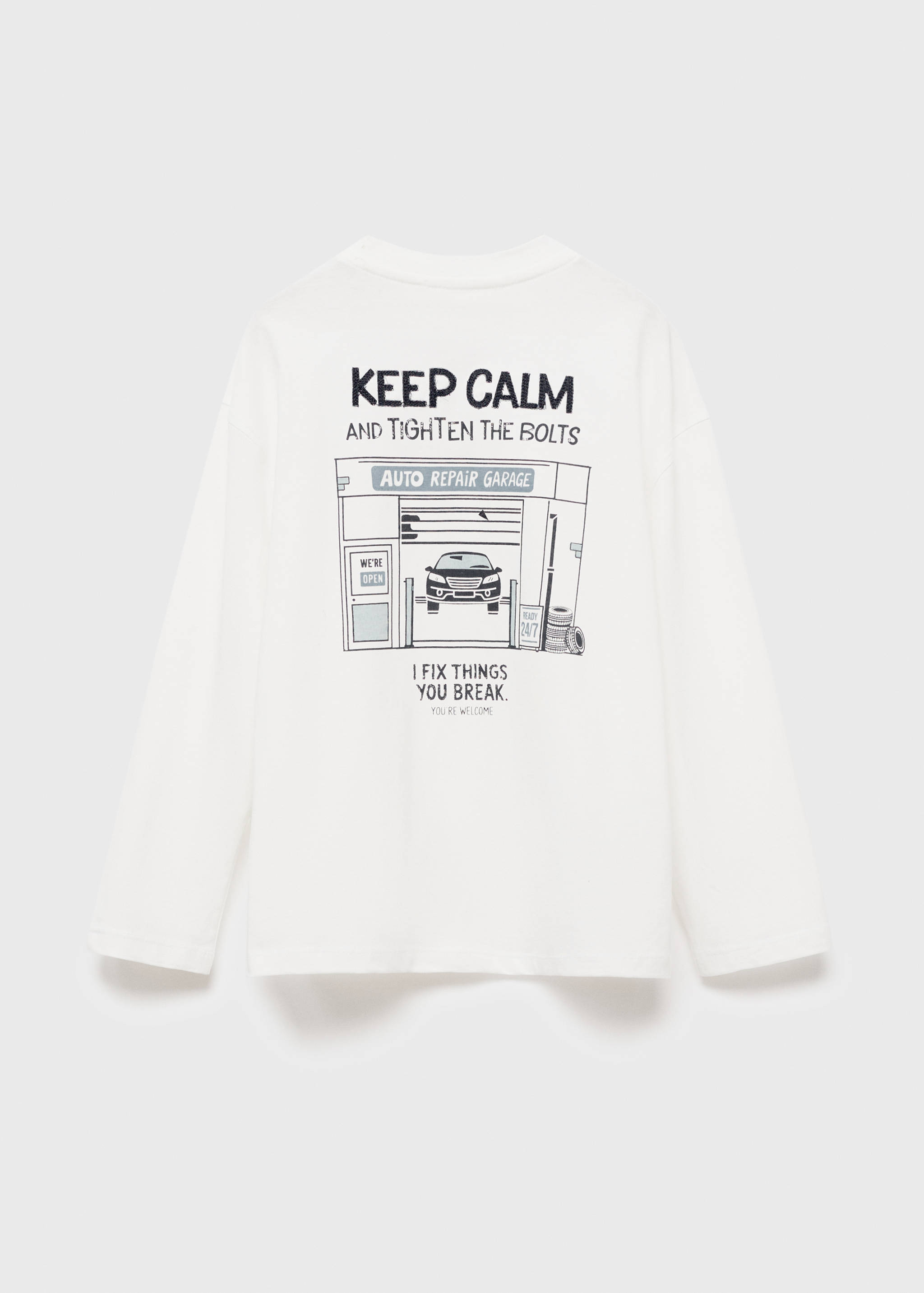 Camiseta manga larga estampada - Reverso del artículo