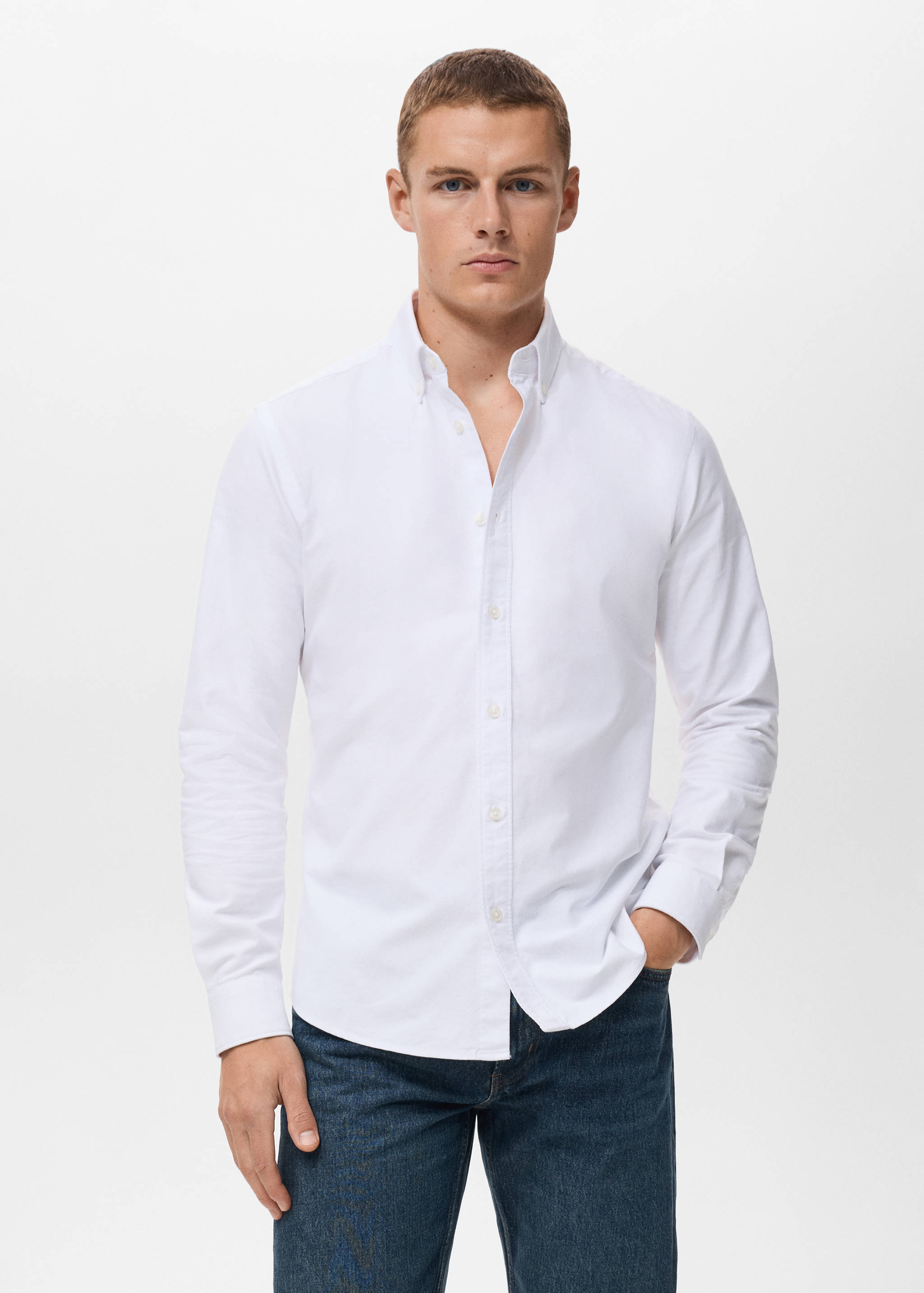 Chemise 100 % coton Oxford - Plan moyen