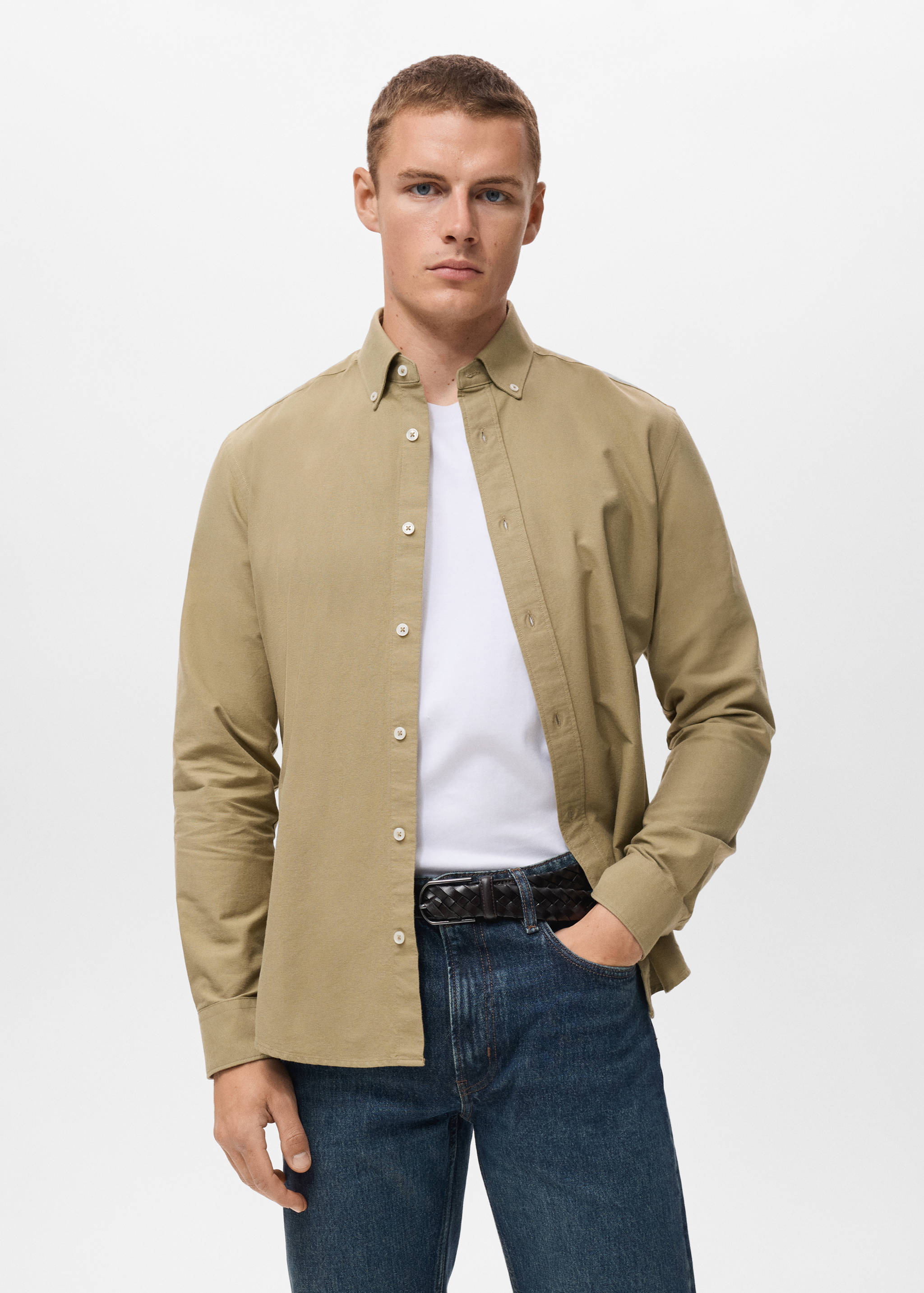 Chemise 100 % coton Oxford - Plan moyen