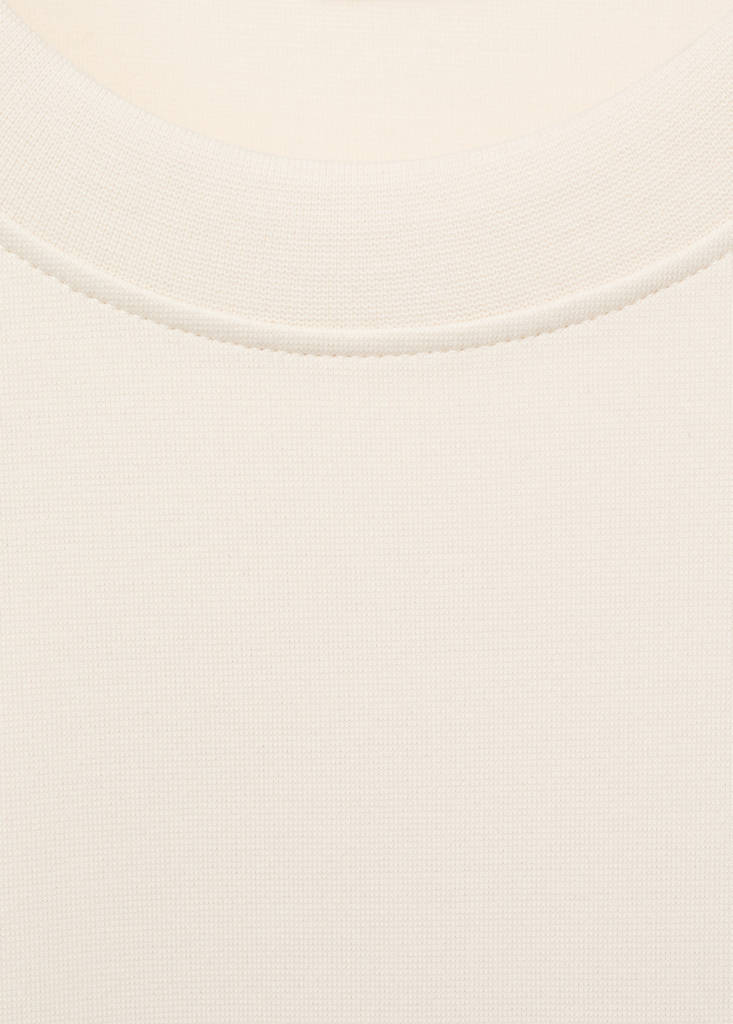 Relaxed-fit sweatshirt fabric t-shirt — Sand