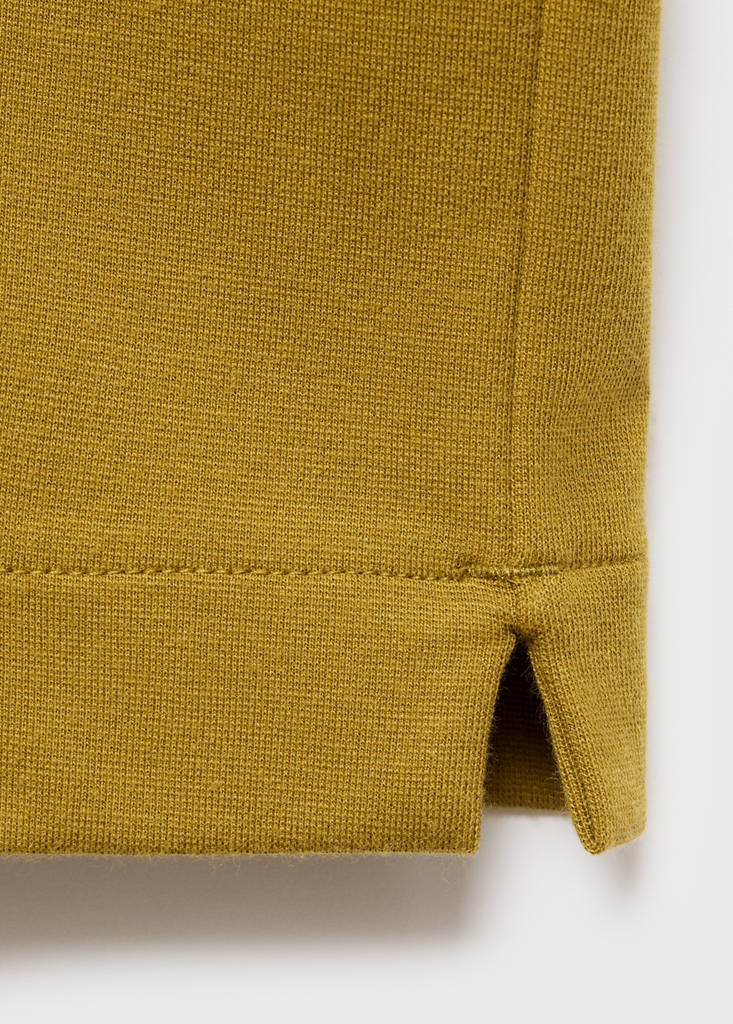 Relaxed-fit sweatshirt fabric t-shirt — Ochre
