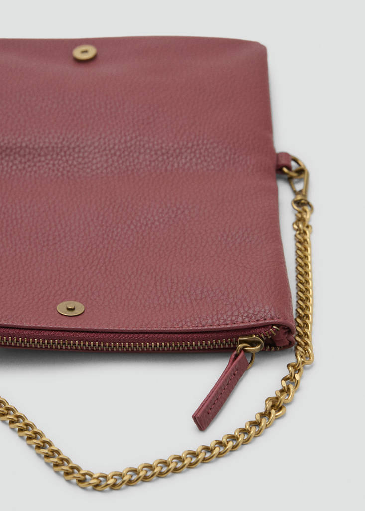 Studded shoulder bag — Burgundy