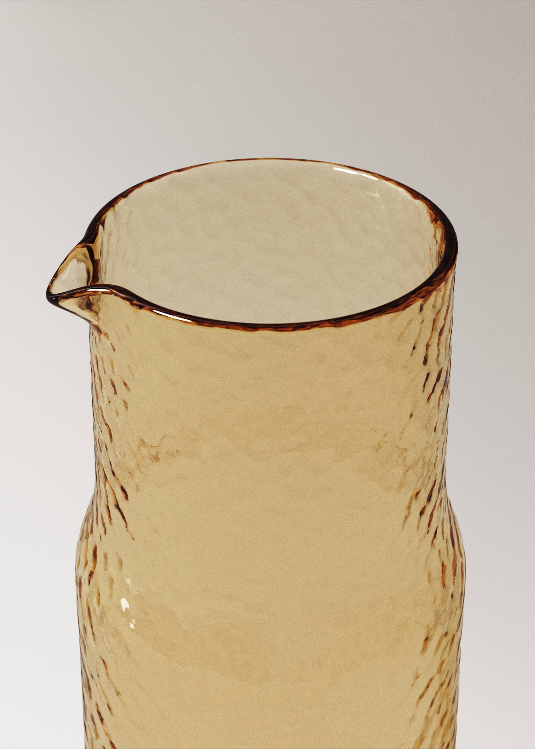 Carafe en verre martelé - Détail de l'article 1, Vanille. Ref: 17024441-00.