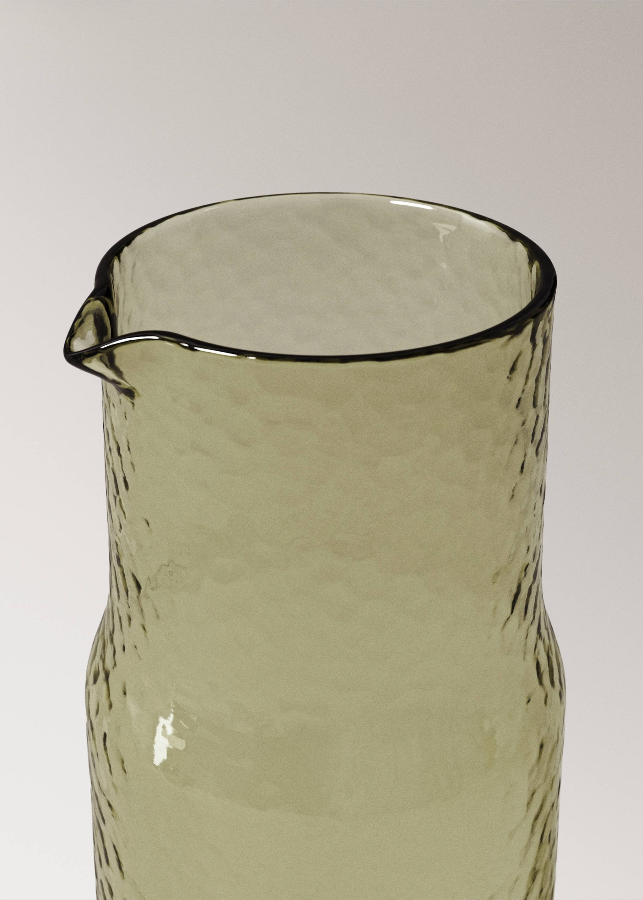 Carafe en verre martelé - Détail de l'article 1, Vert. Ref: 17024441-00.