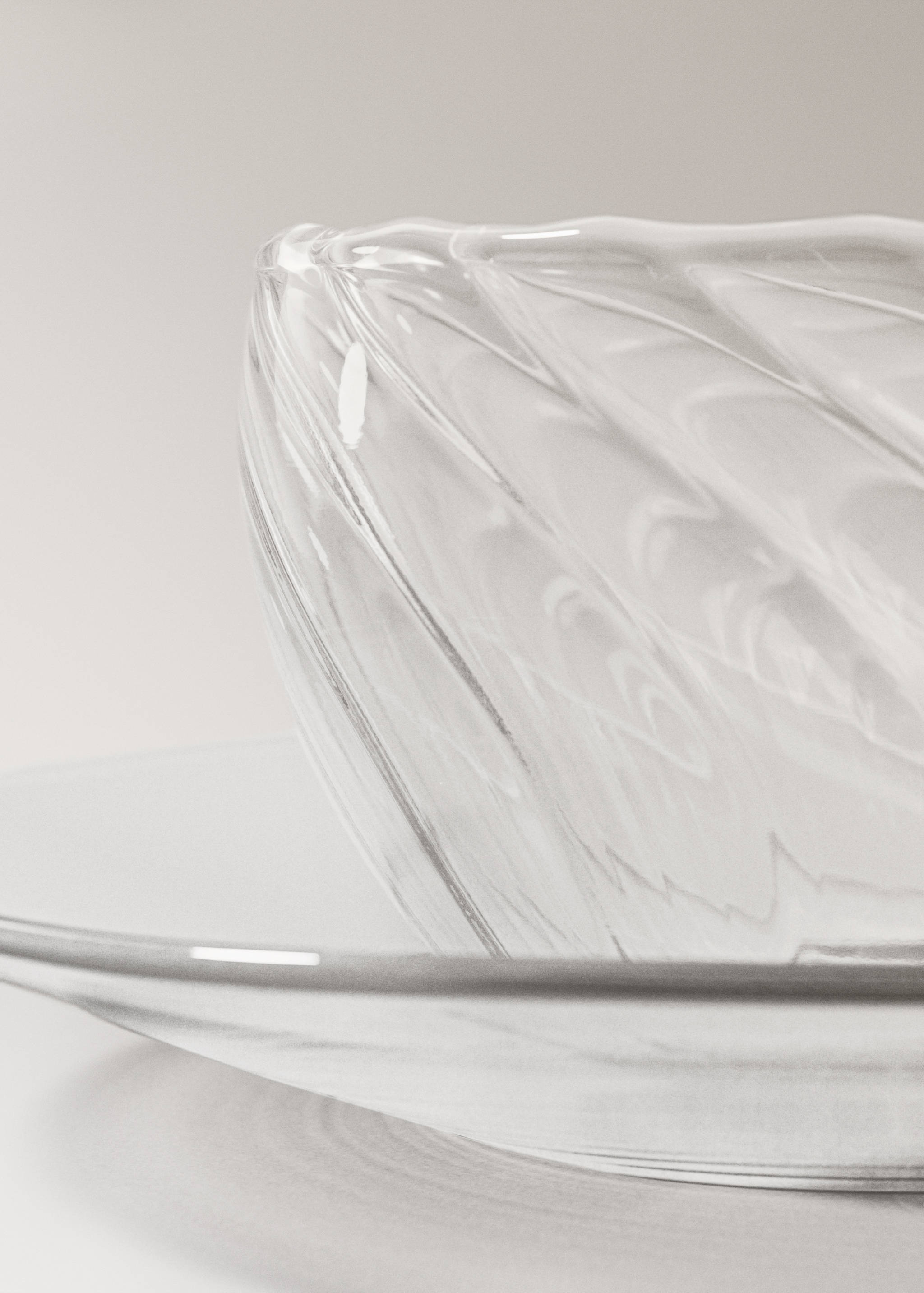 Borosilicate cappuccino cup and saucer with embossed pattern - Details of the article 2