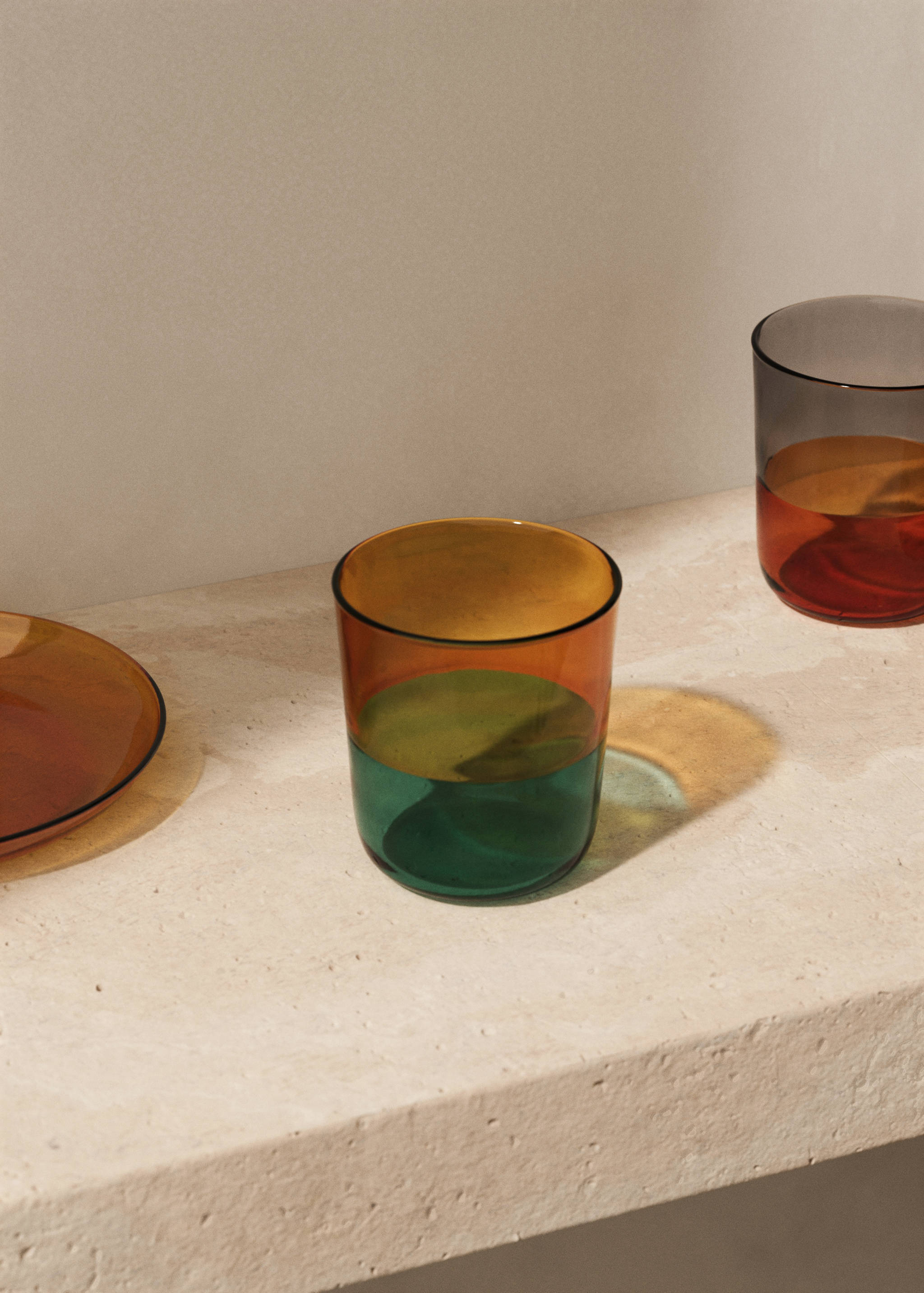 Verre en verre borosilicate bicolore - Plan général