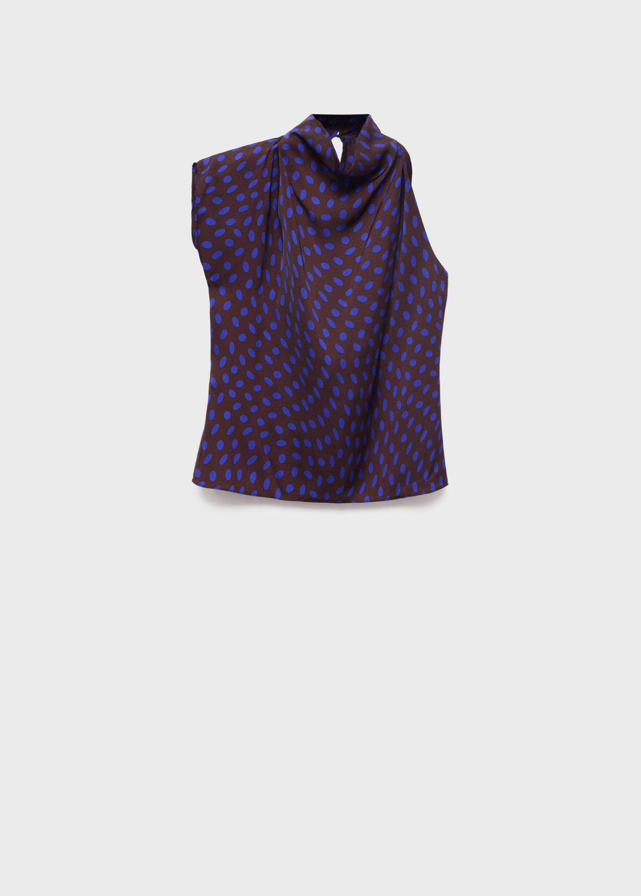 Polka-dot blouse with draped collar - Article without model