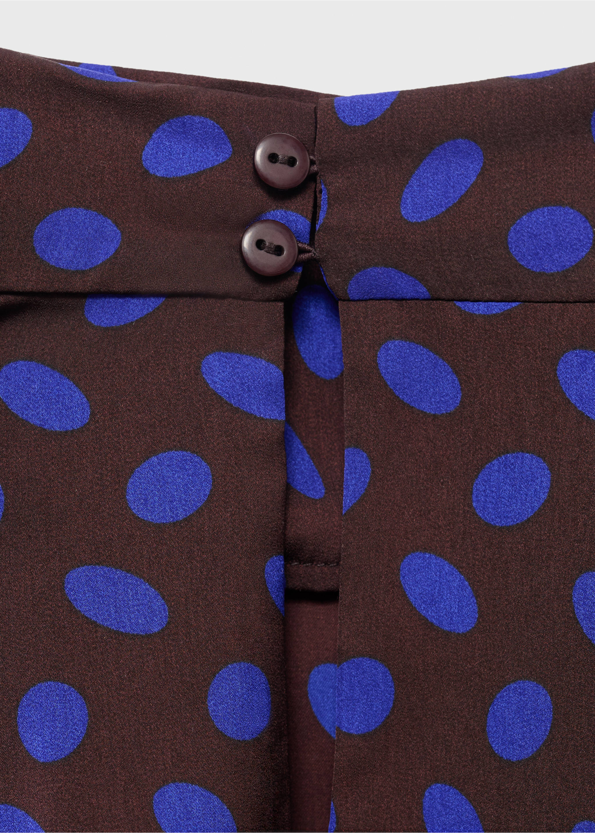 Blouse à pois col bénitier - Détail de l'article 8, Marron. Ref: 17024446-00.