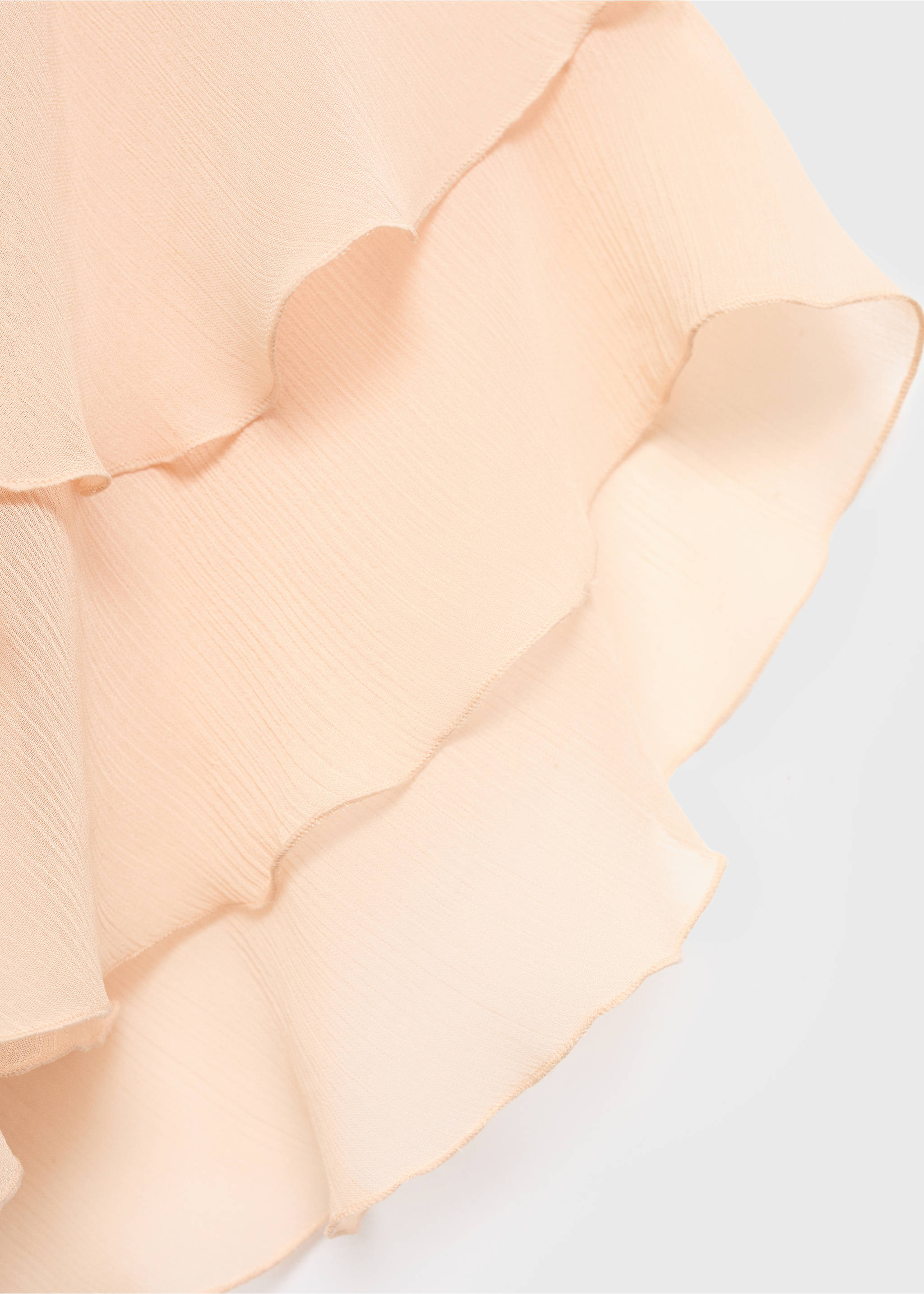 Ruffled blouse with flared sleeves - Details of the article 0, Pale Pink. Ref: 17024447-00.