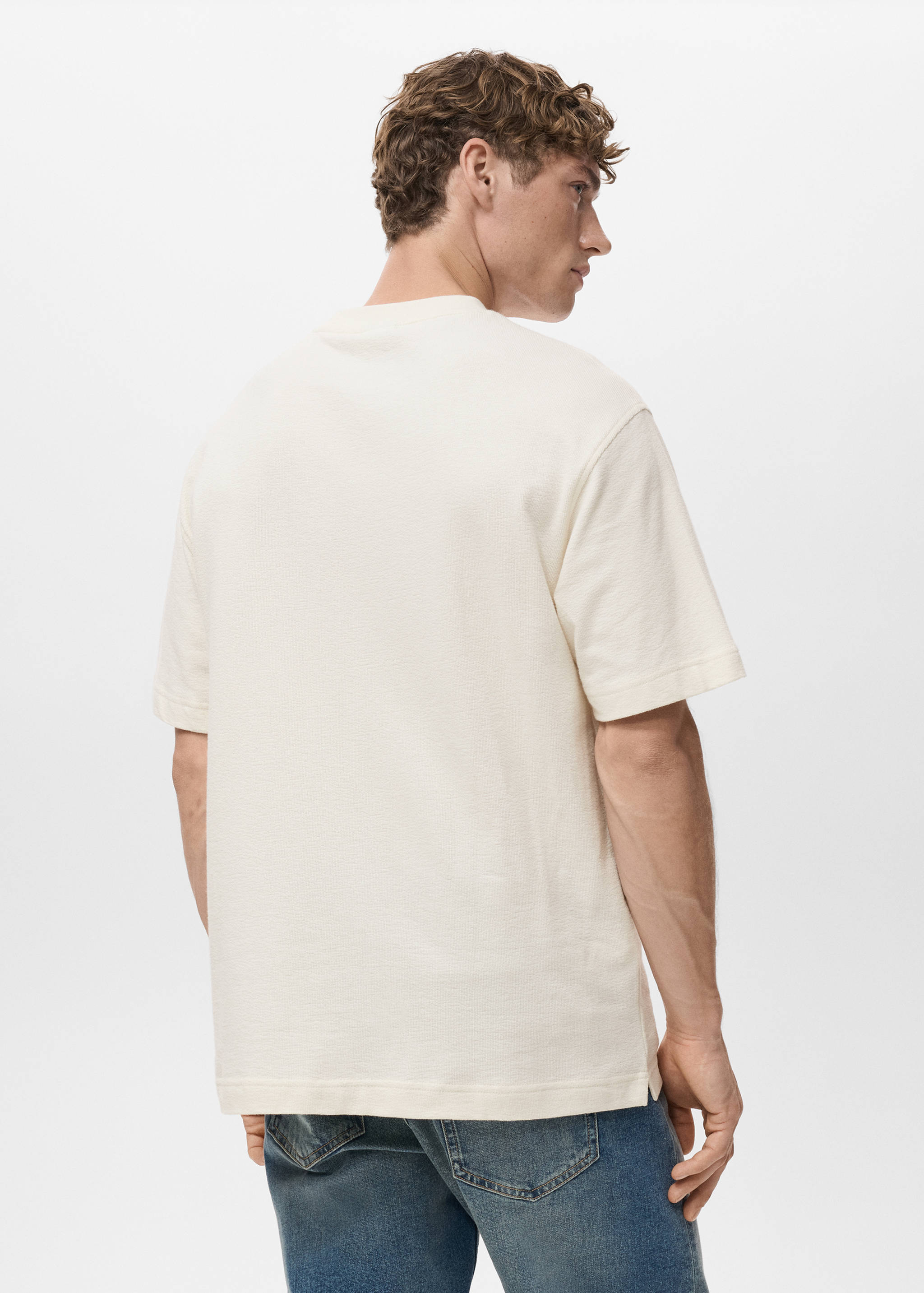 100% cotton relaxed-fit structured t-shirt - Reverse of the article