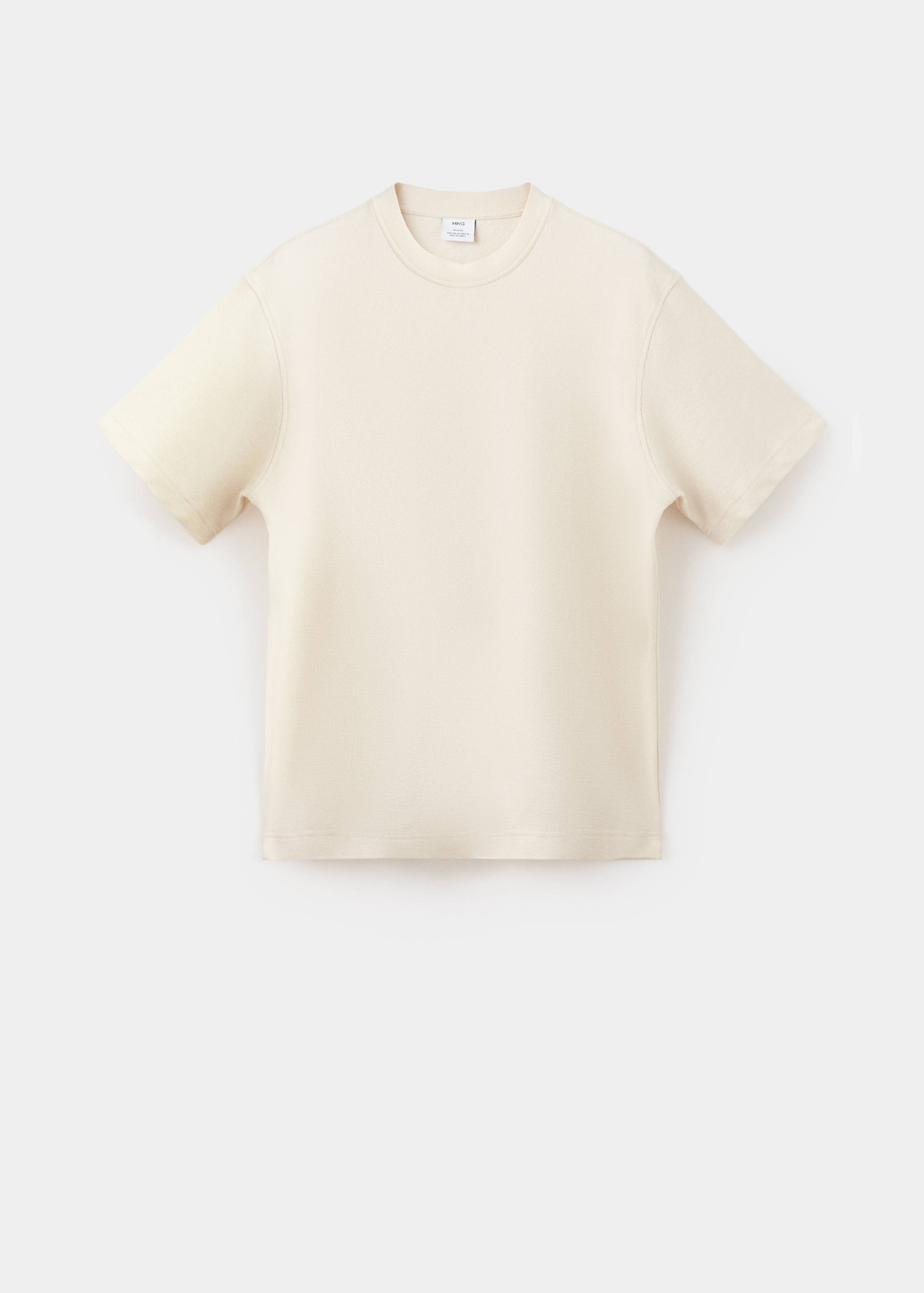 100% cotton relaxed-fit structured t-shirt - Article without model