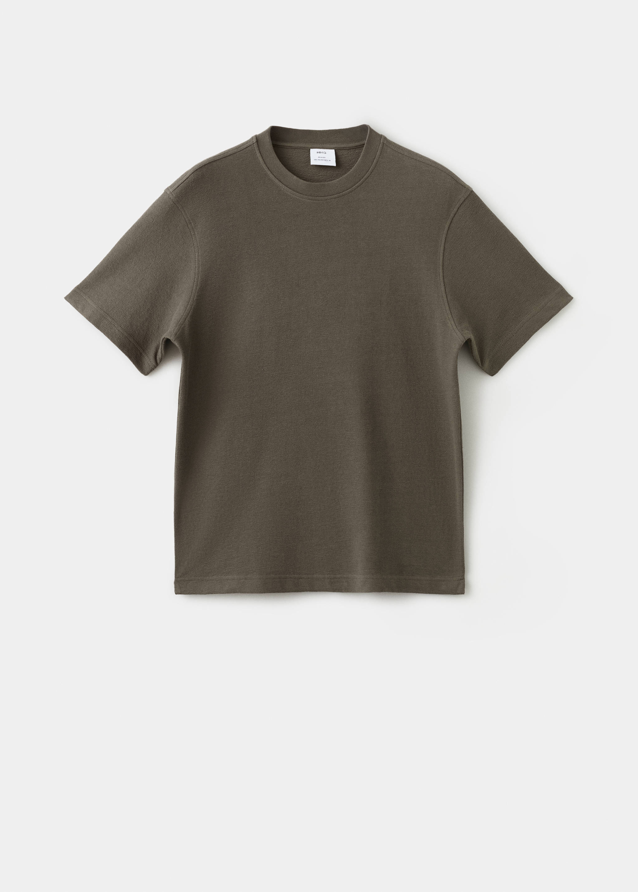 100% cotton relaxed-fit structured t-shirt - Article without model