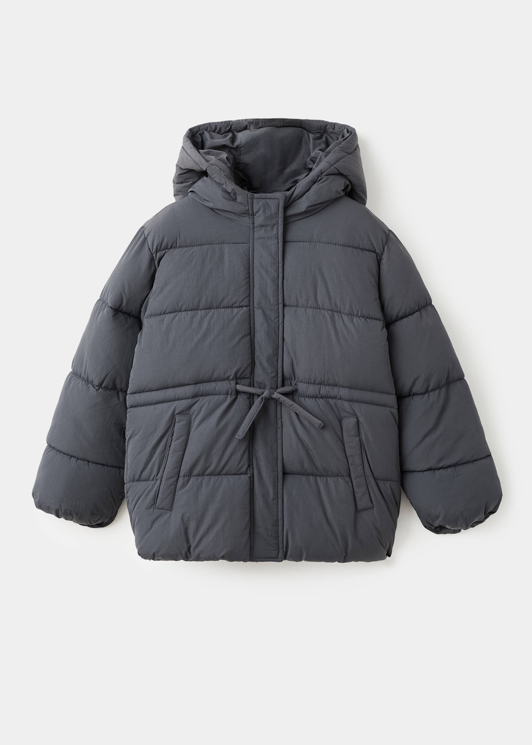 Hooded anorak with drawstring - Article without model