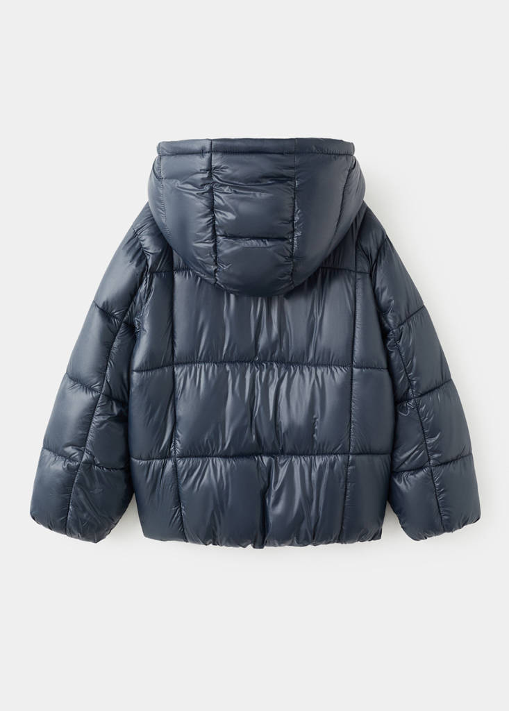 Two-tone hooded anorak — Dark Navy