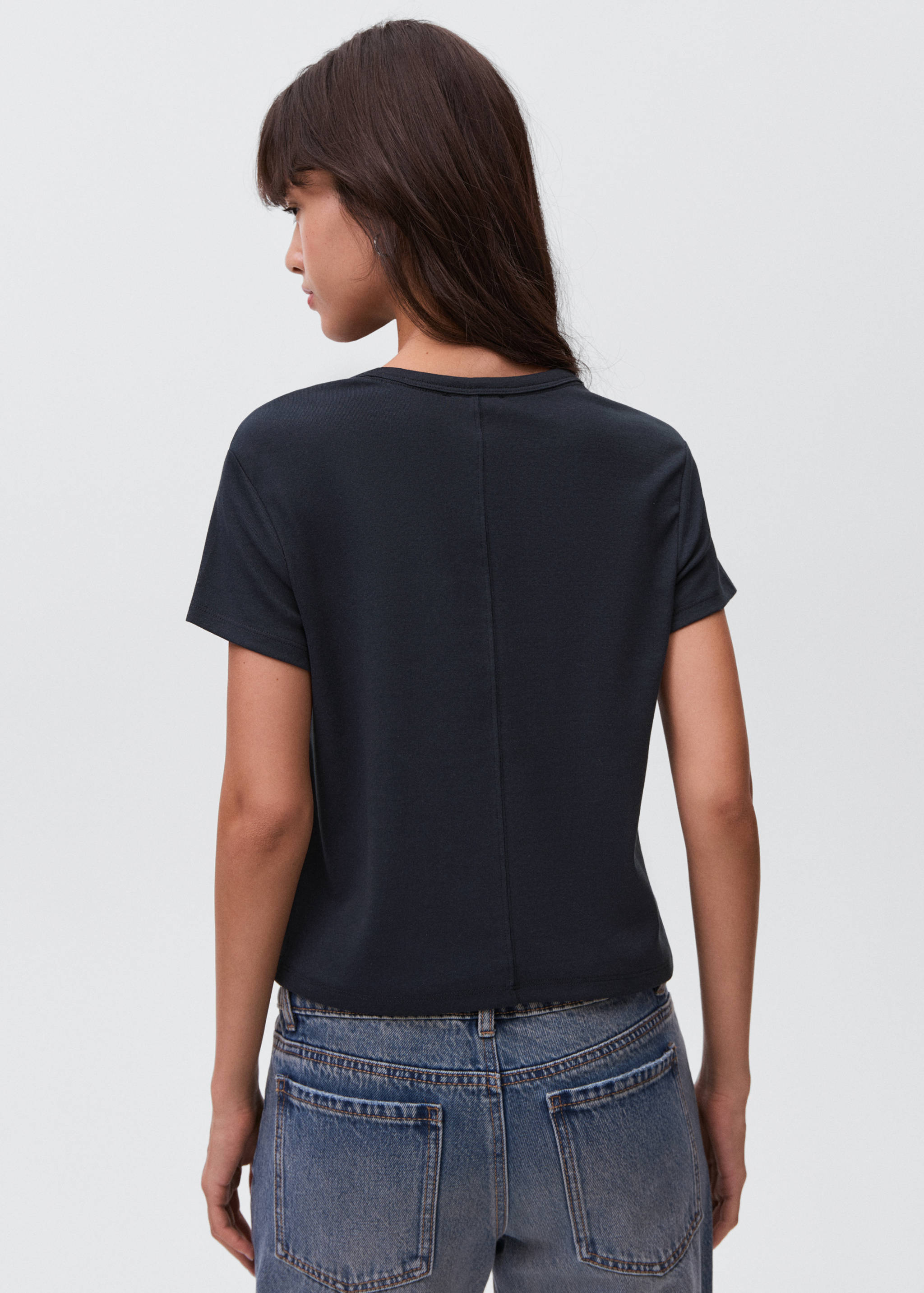 T-shirt basique en coton - Verso de l’article