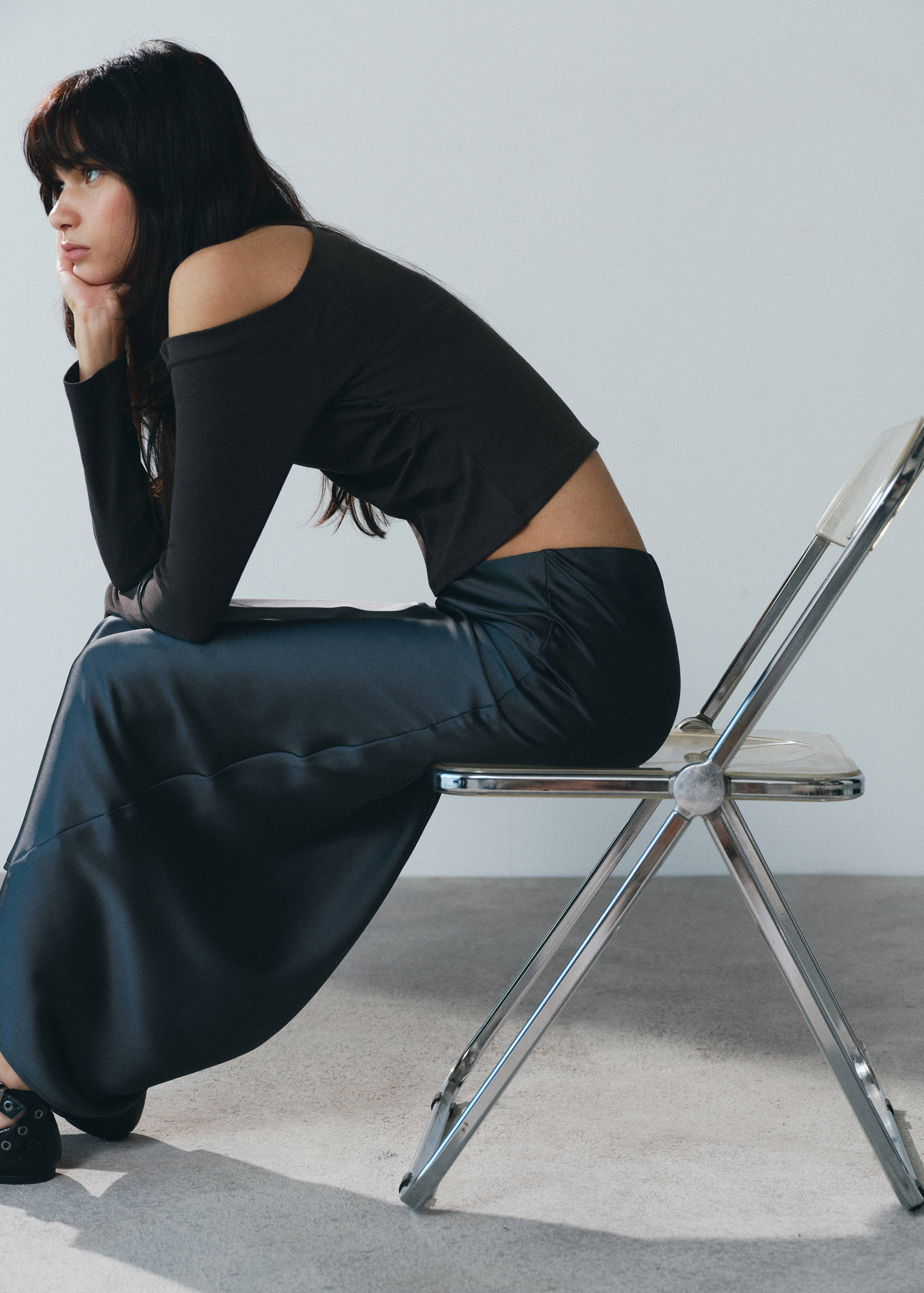 Asymmetric cotton T-shirt - Details of the article 6