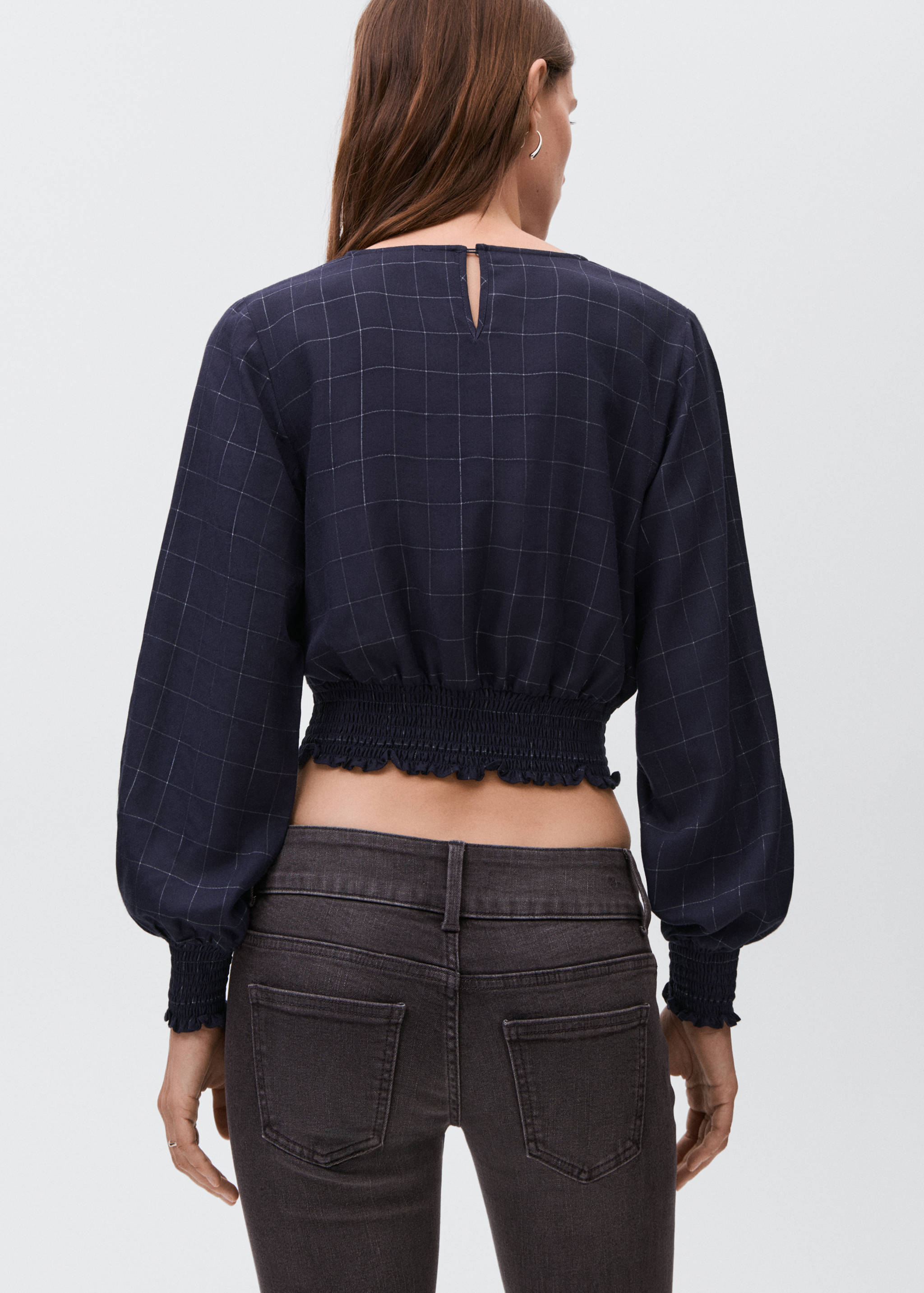 Lurex checked blouse - Reverse of the article