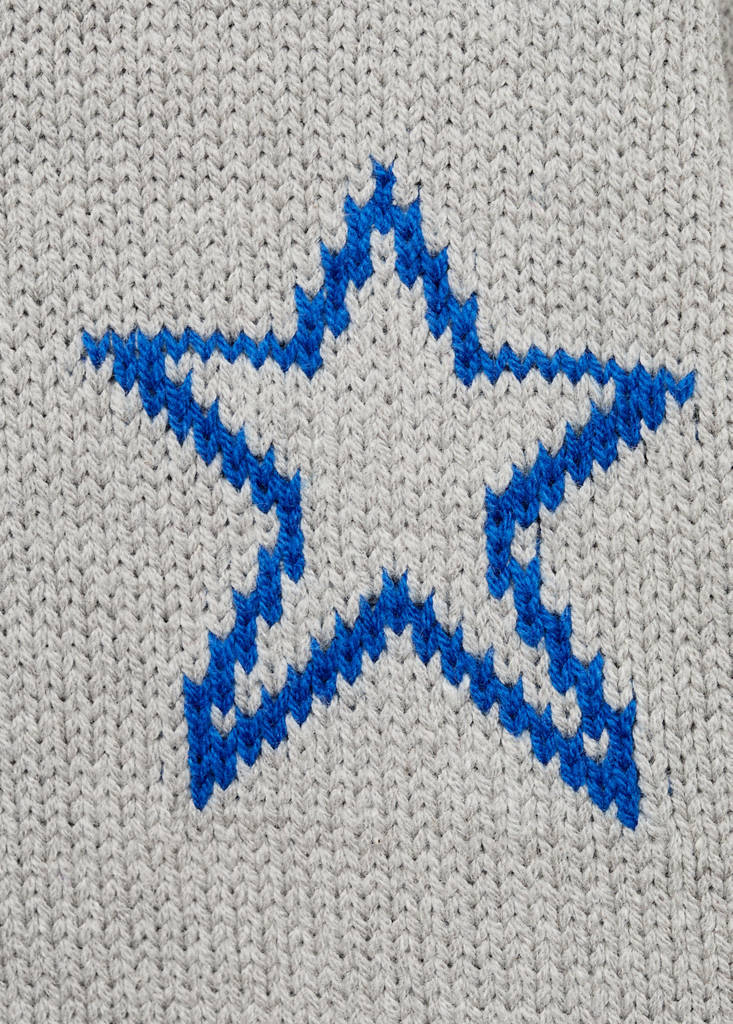 Star knitted sweater — Grey