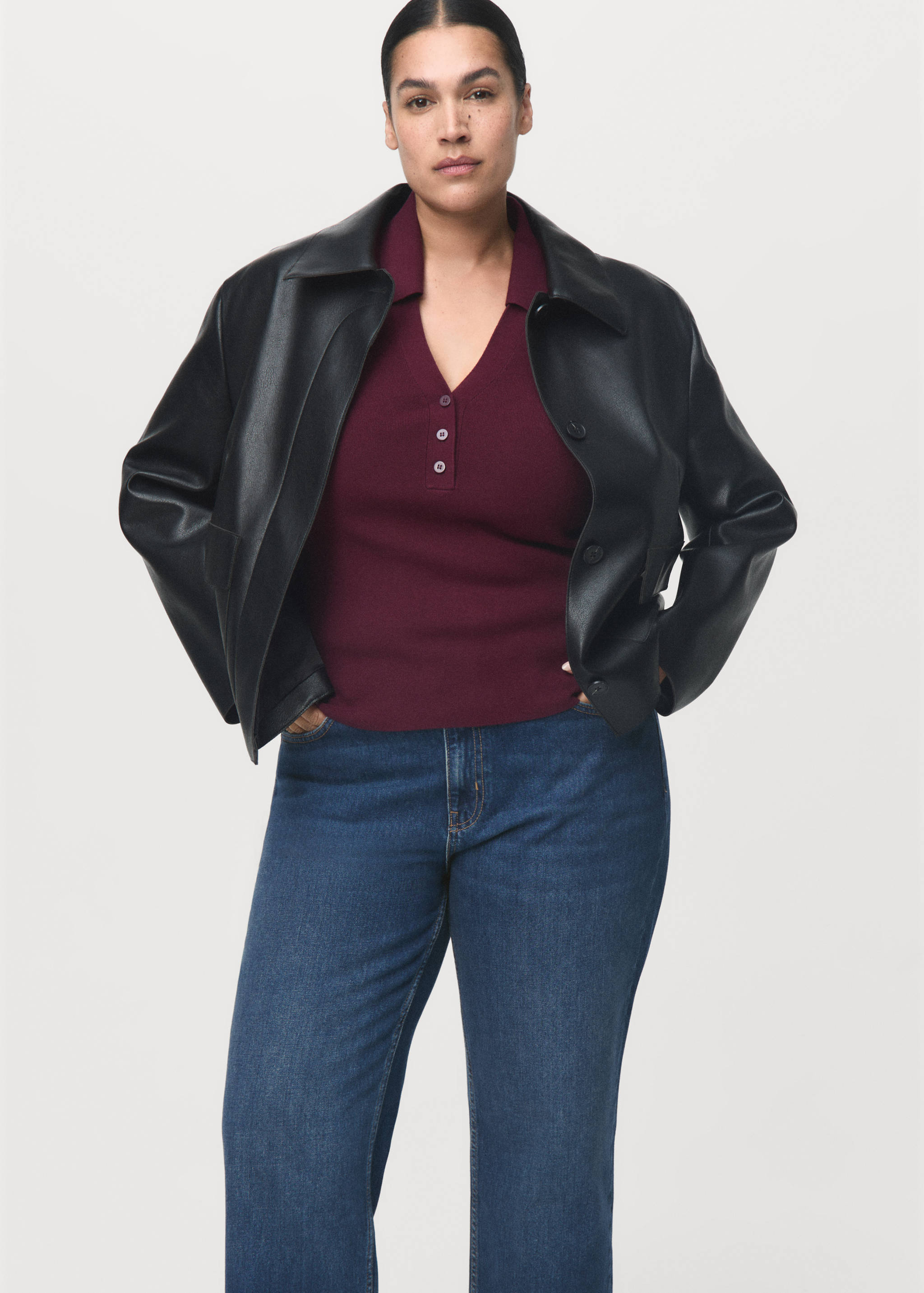 Mid-rise straight jeans - Details of the article 5