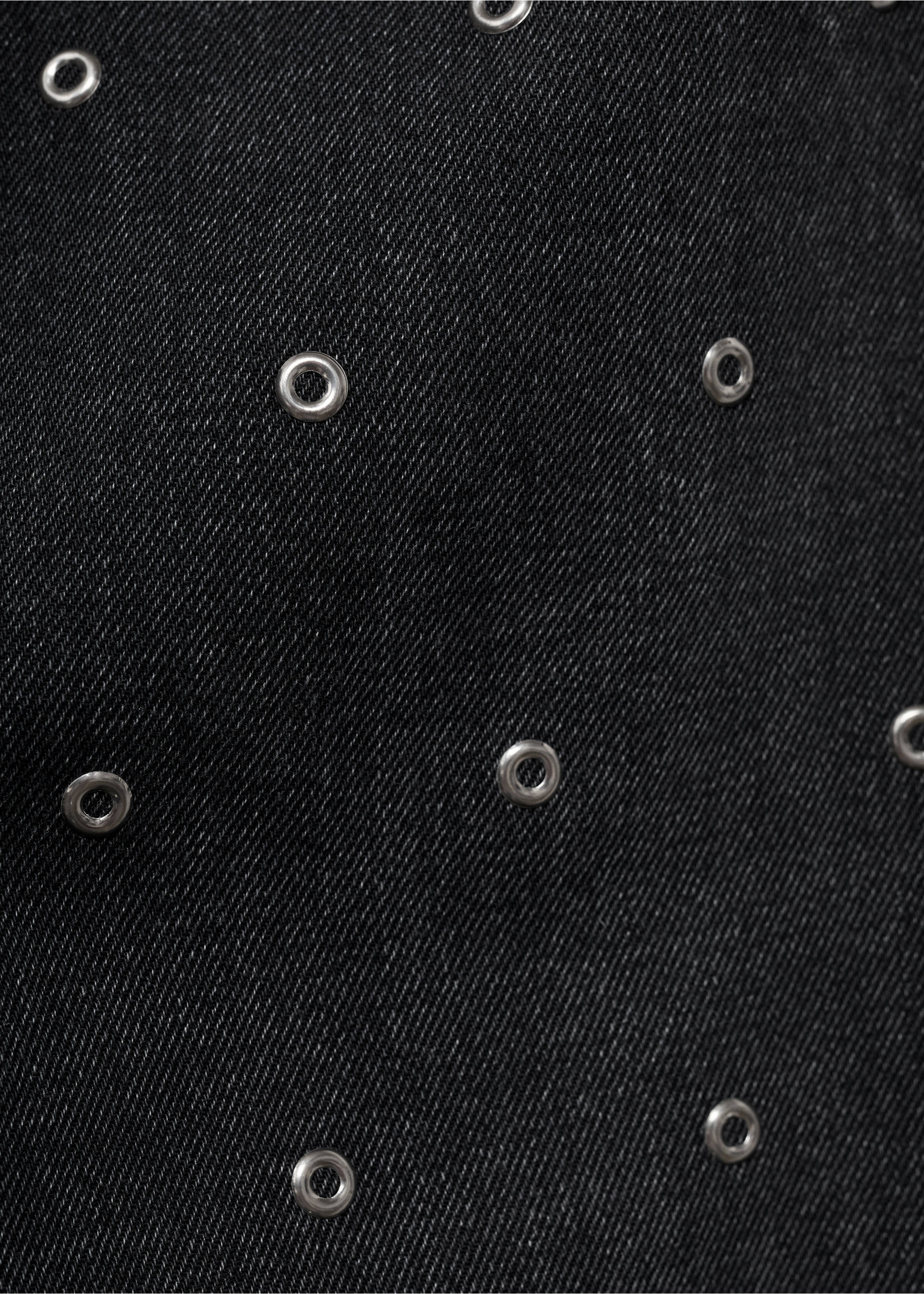 Jean barrel à œillets - Détail de l'article 0, Black denim. Ref: 17024790-00.