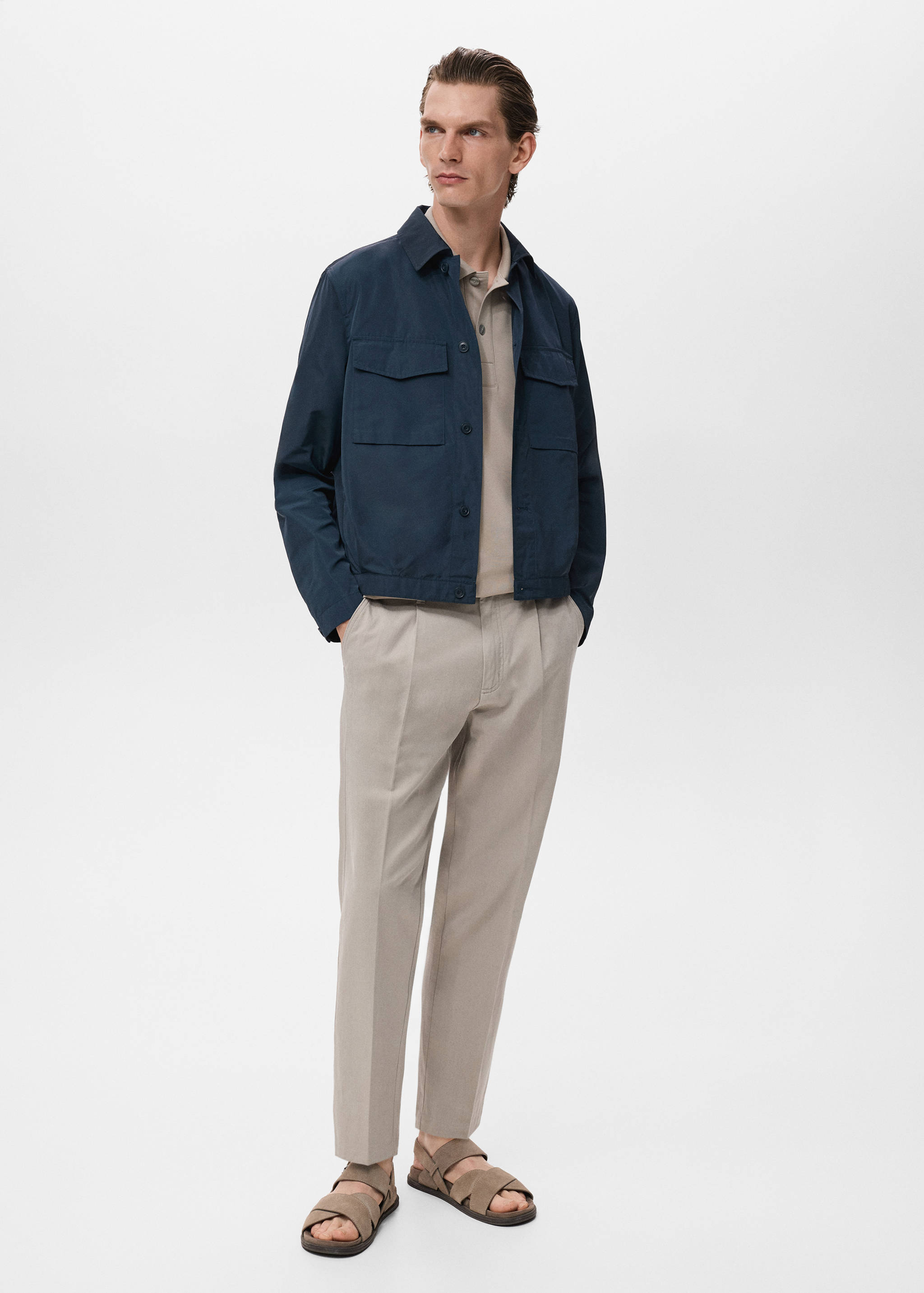 Water-repellent jacket with pockets - General plane