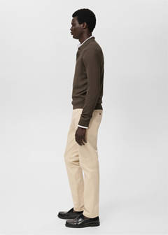 Barna slim-fit twill chino trousers — Ecru 6