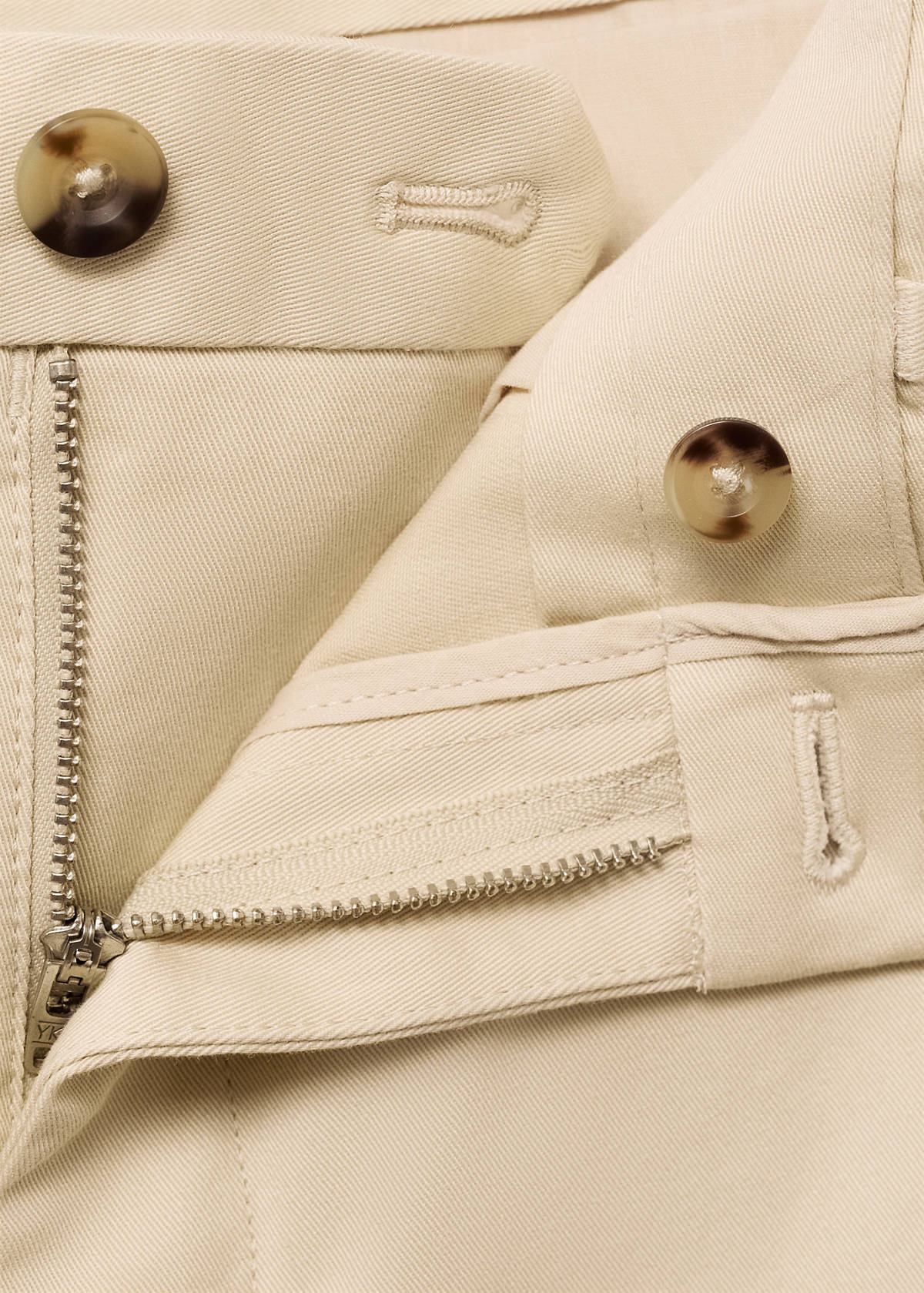 Barna slim-fit twill chino trousers — Ecru
